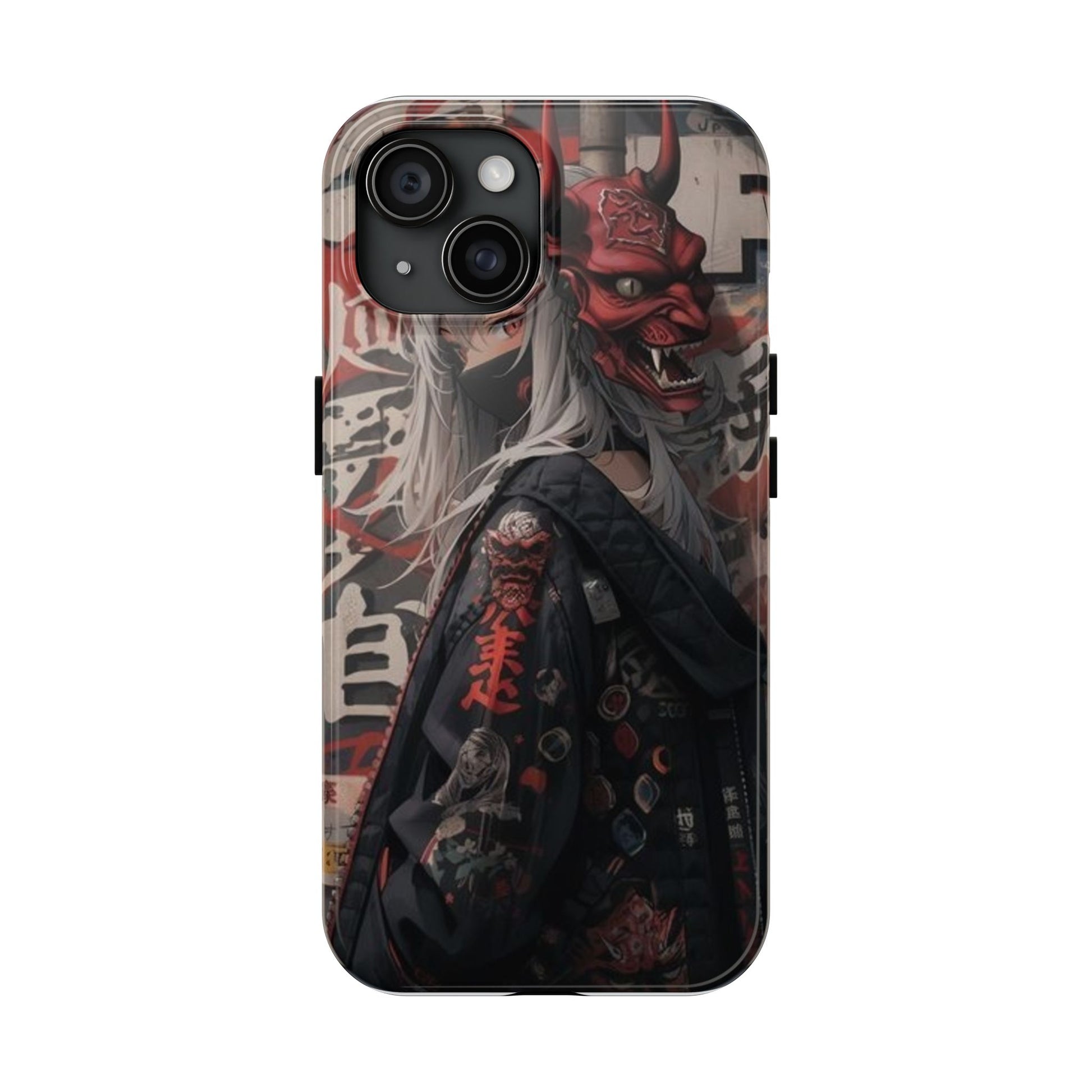 Anime Kabuki Mask Theme Phone Cases for Iphones & Samsung Durable