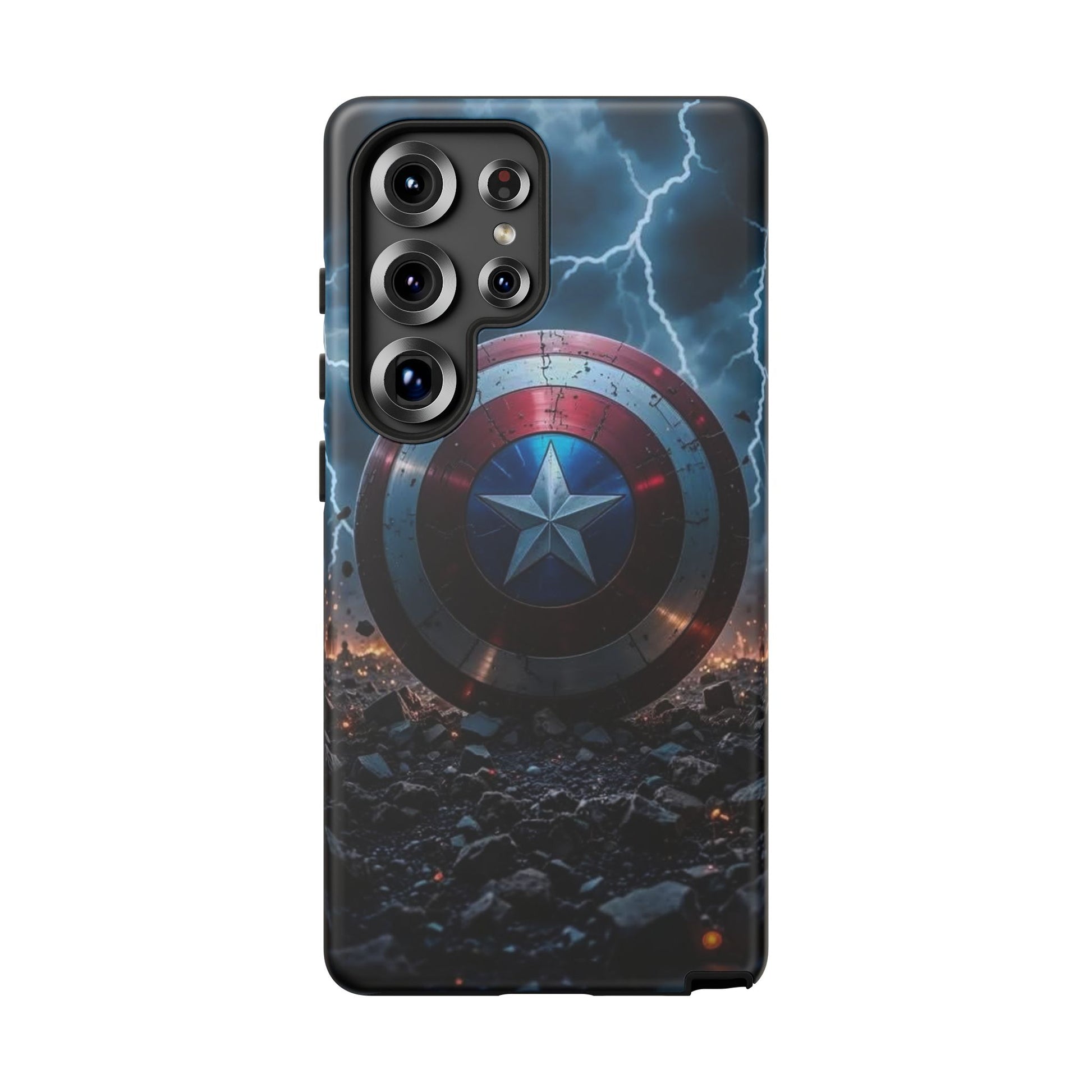 Captain America Shield Tough Cases for iPhones, Samsung, and Pixel
