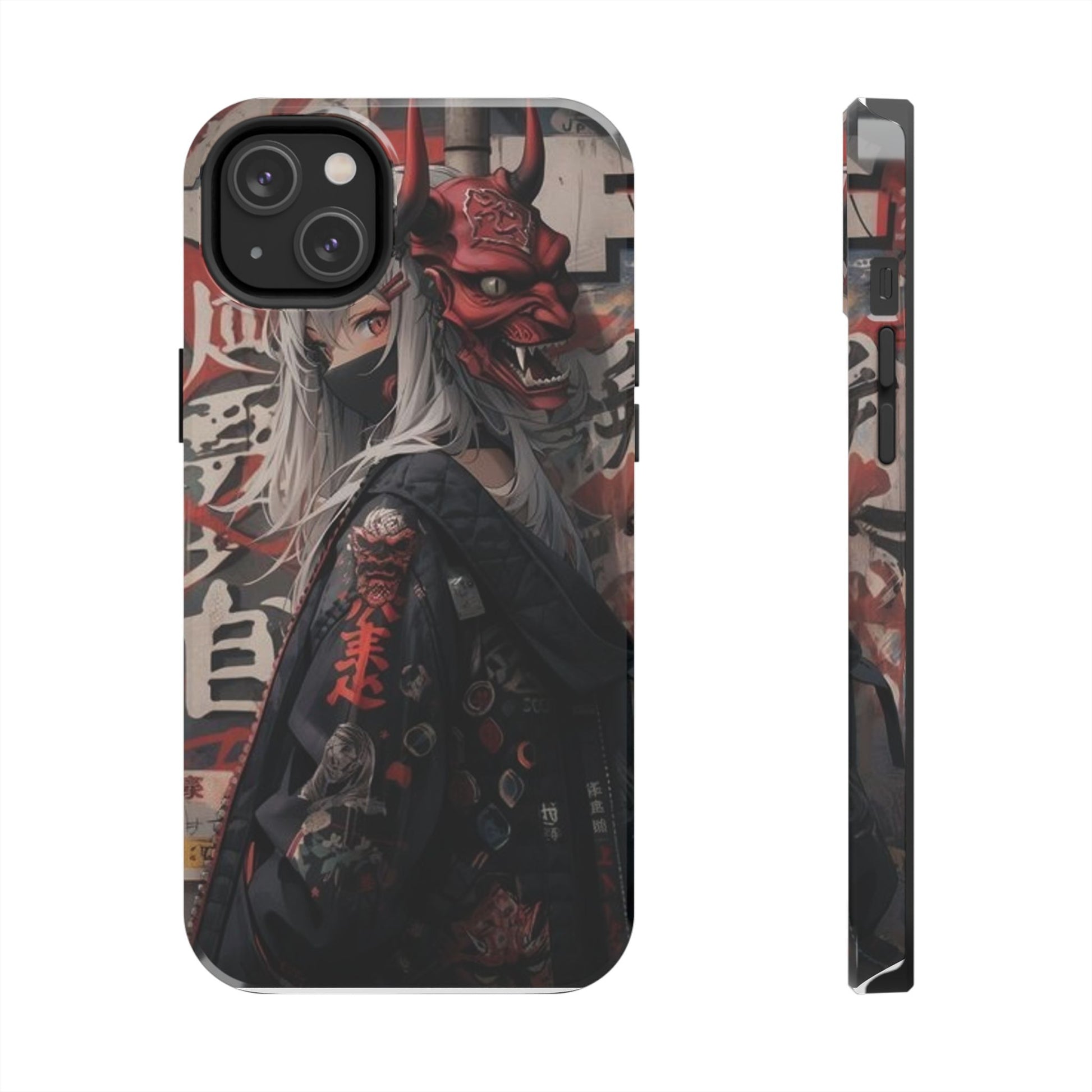 Anime Kabuki Mask Theme Phone Cases for Iphones & Samsung Durable