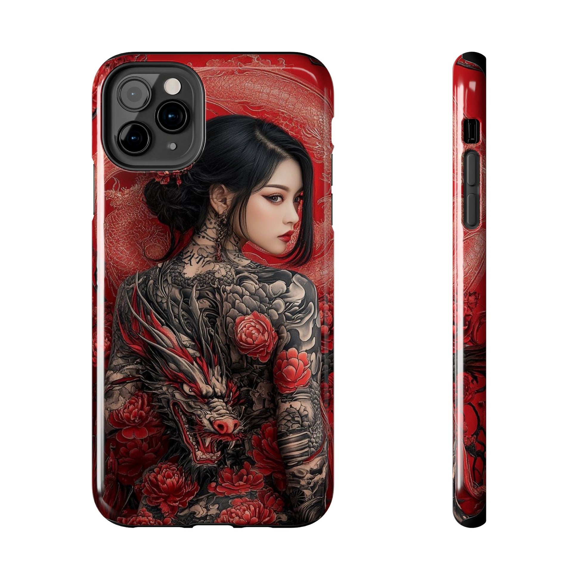 Japanese Geisha Tattooed Girl Phone Cases for Iphones & Samsung Durable