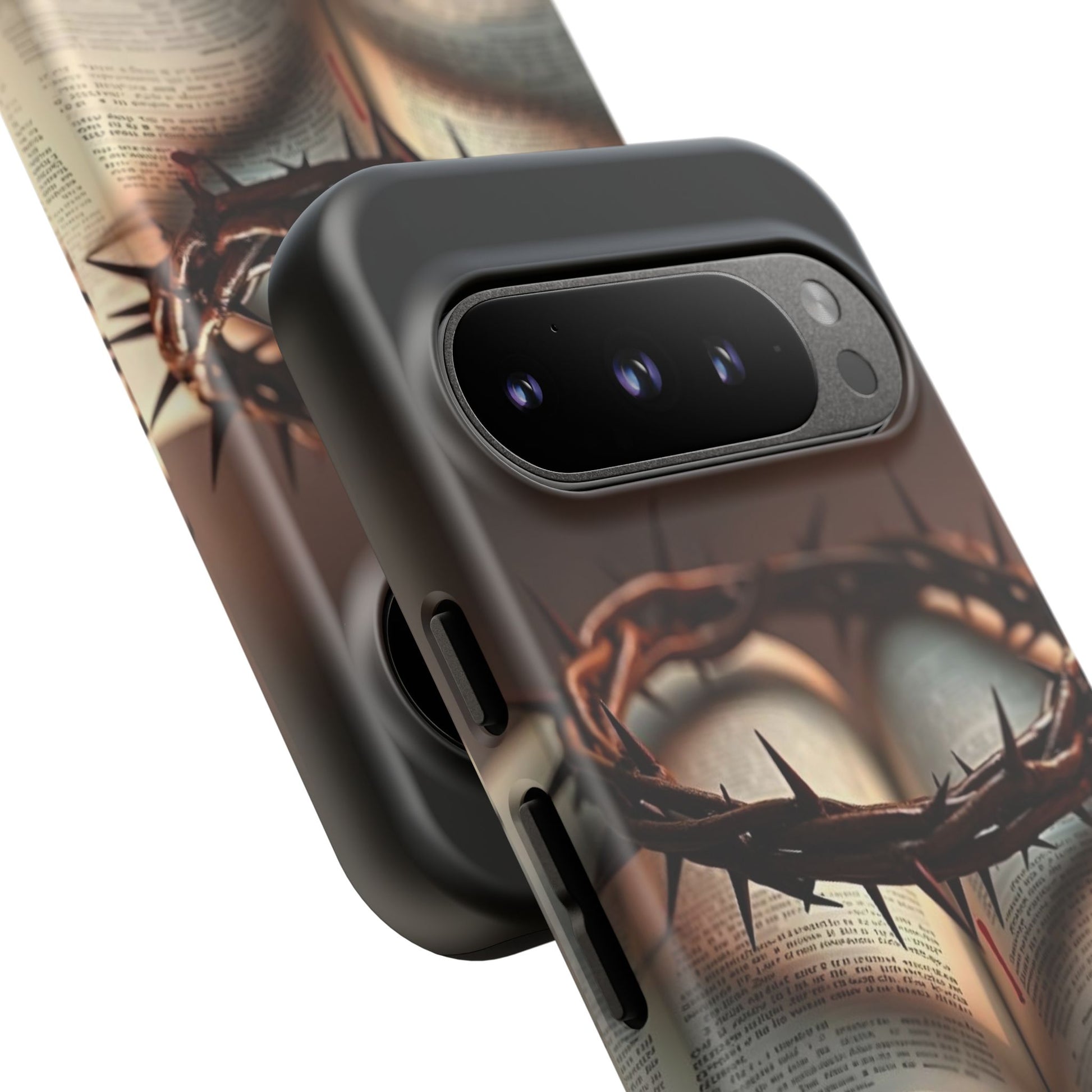 Crown of Thorns and Bible Christian Tough Cases for iPhones, Samsung, and Pixel