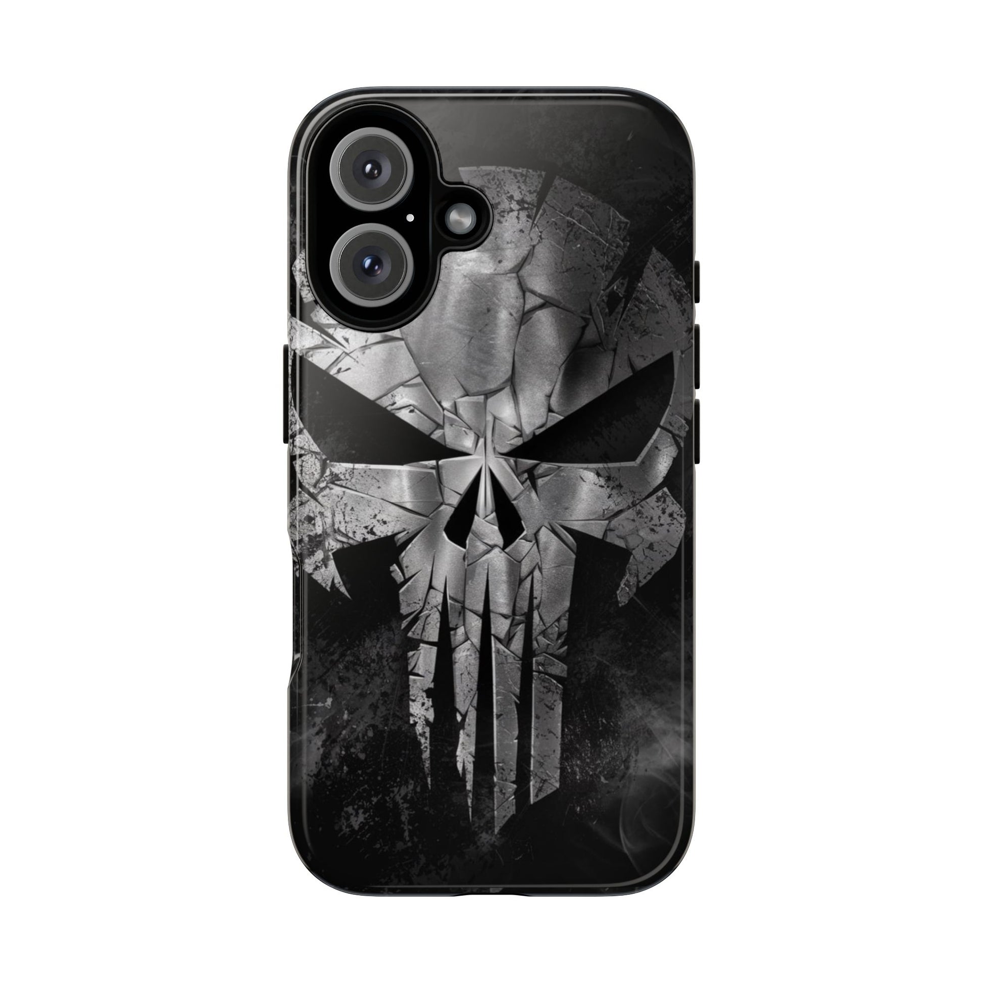 The Punisher Logo Art Tough Cases for iPhones, Samsung, and Pixel