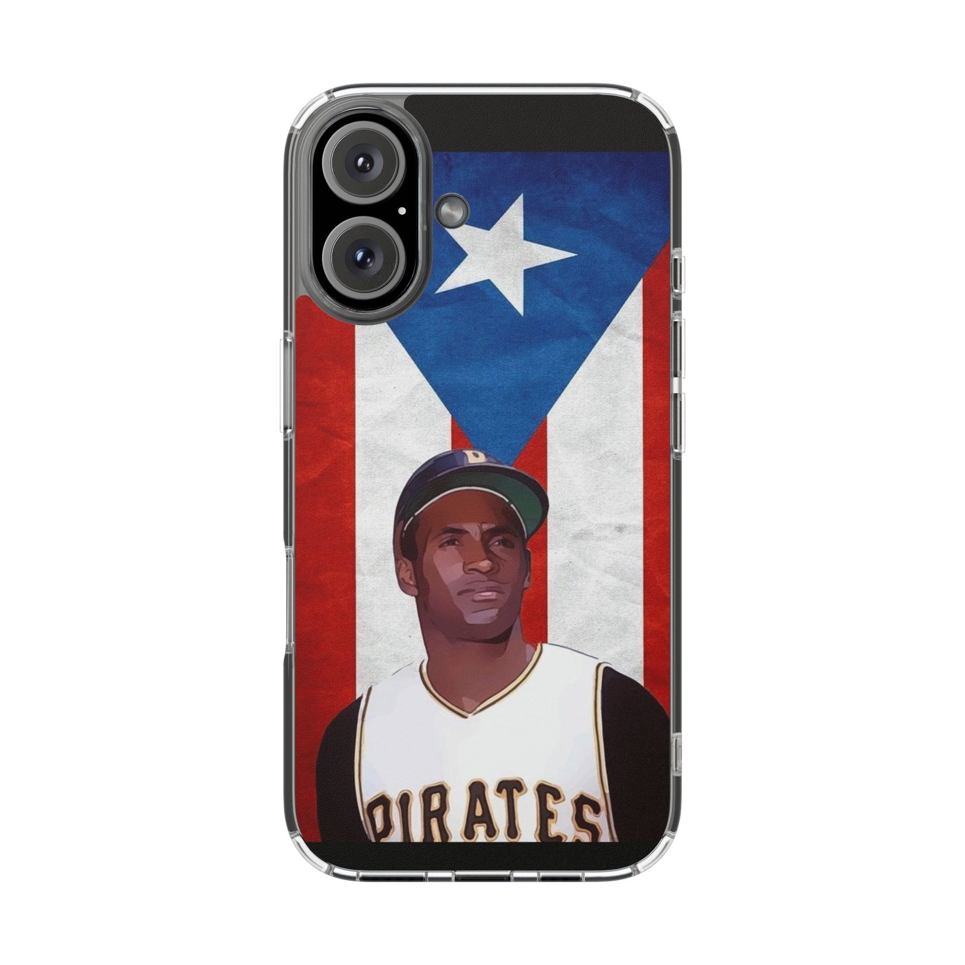 Puerto Rican Baseball Legend Clemente inspired Protective Iphone, Samsung case