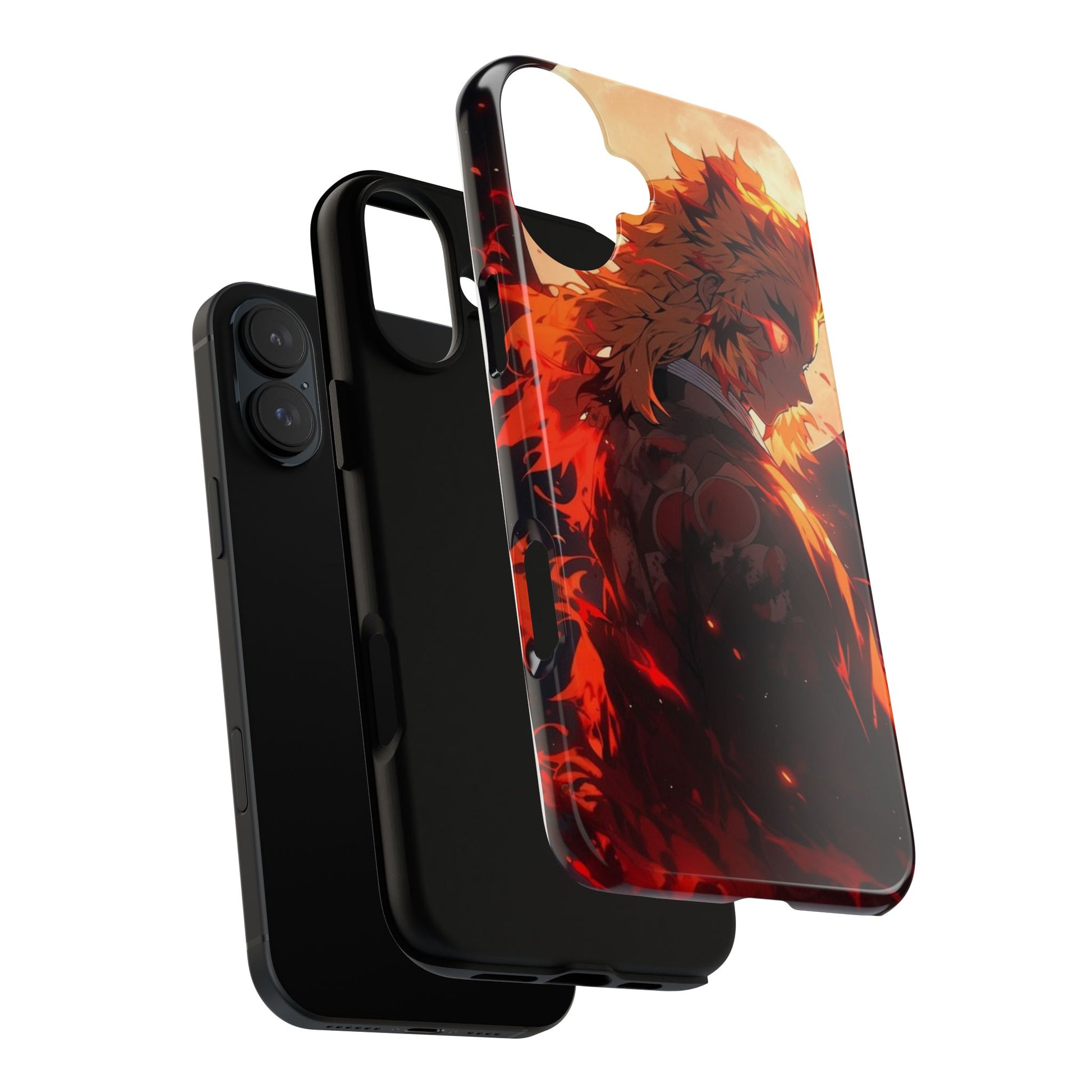 Demon Sl;ayer Rengoku Anime Phone Case, Tough Cases for iPhones, Samsung, and Pixel