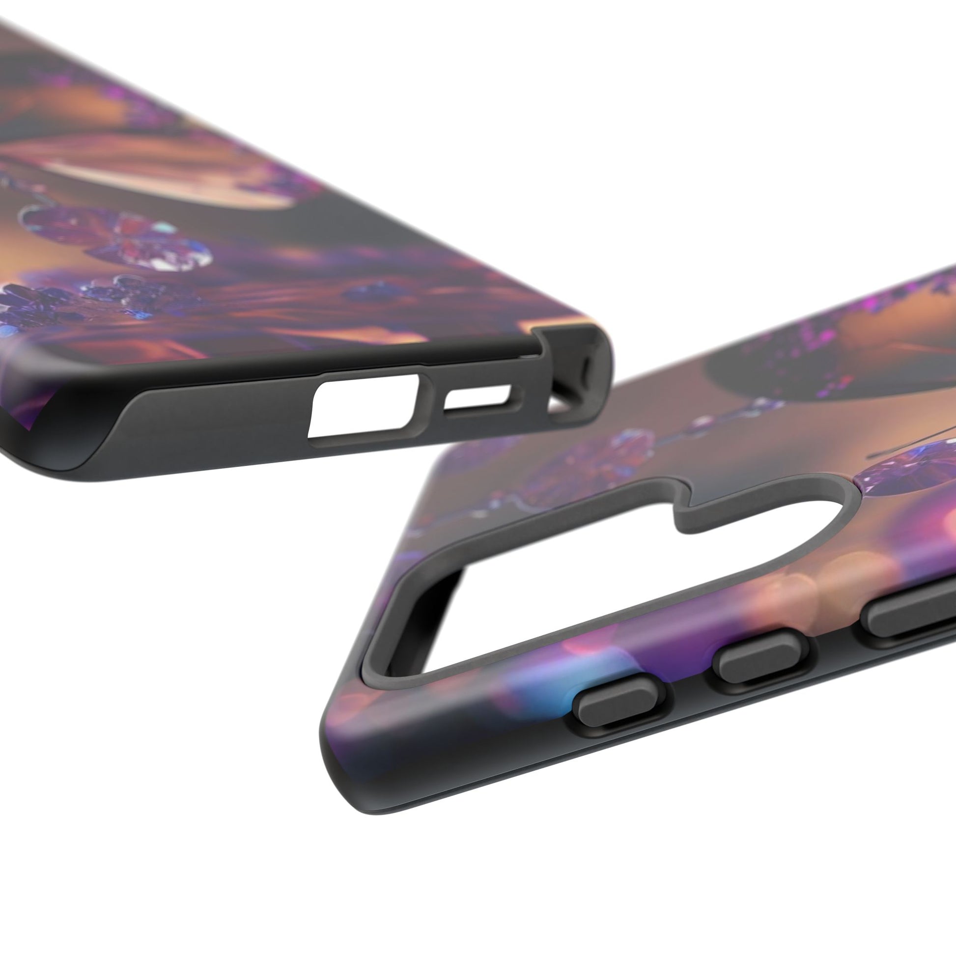 Purple Butterfly Tough Cases for iPhones, Samsung, and Pixel
