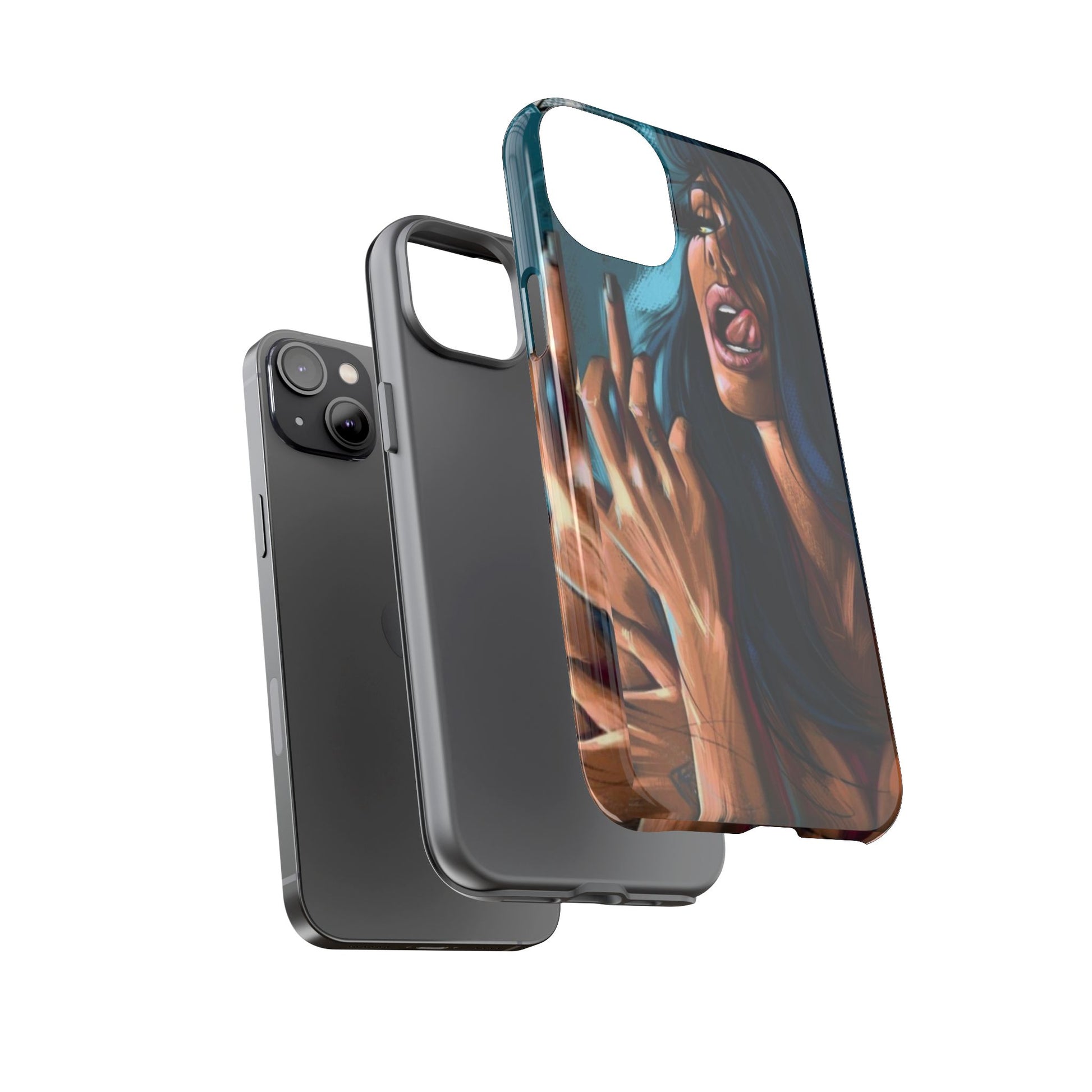 Tough Girl Theme Urban Design Cases for iPhones, Samsung, and Pixel