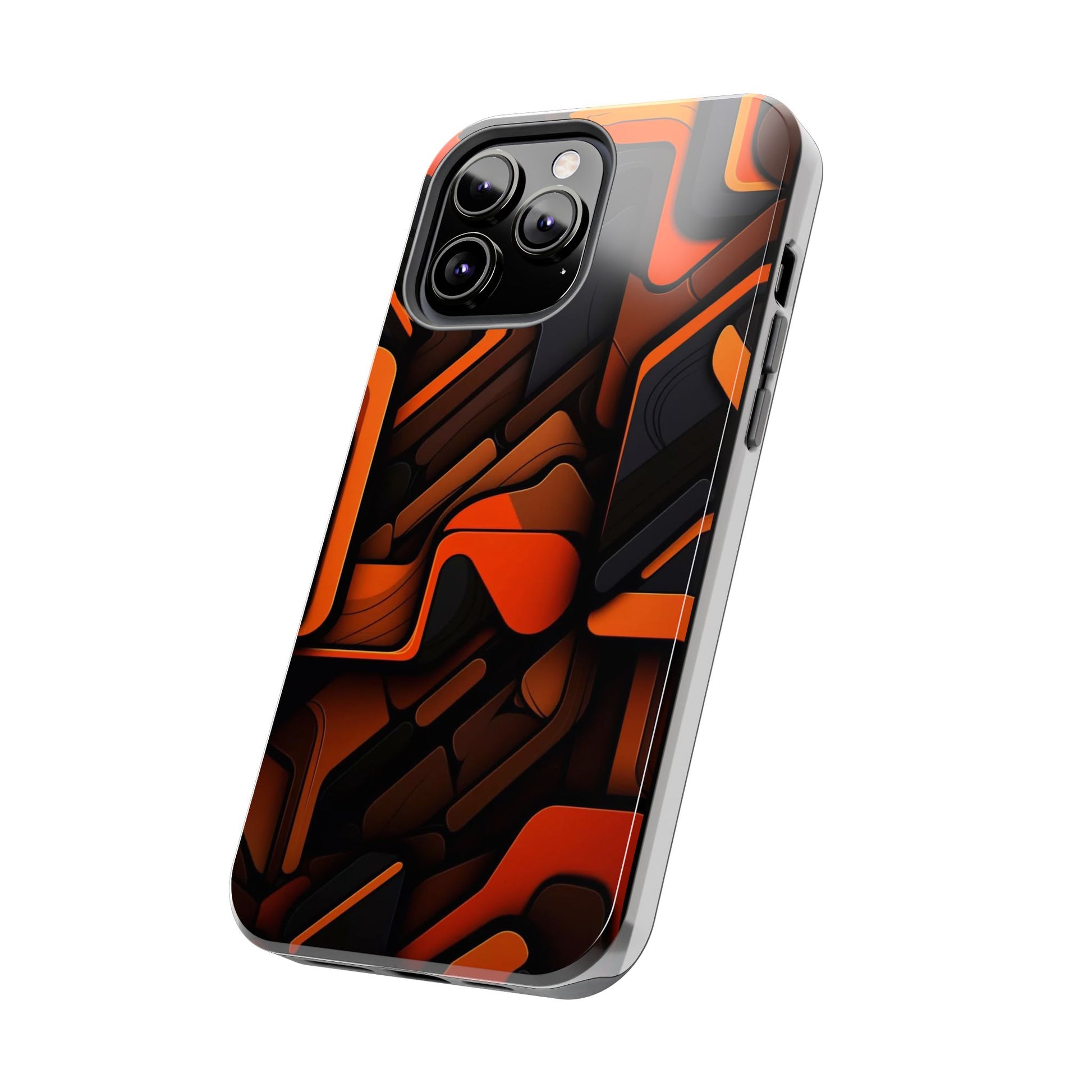 Orange Abstract Art Design Phone Case for Select iPhones & Samsung Galaxy Phones