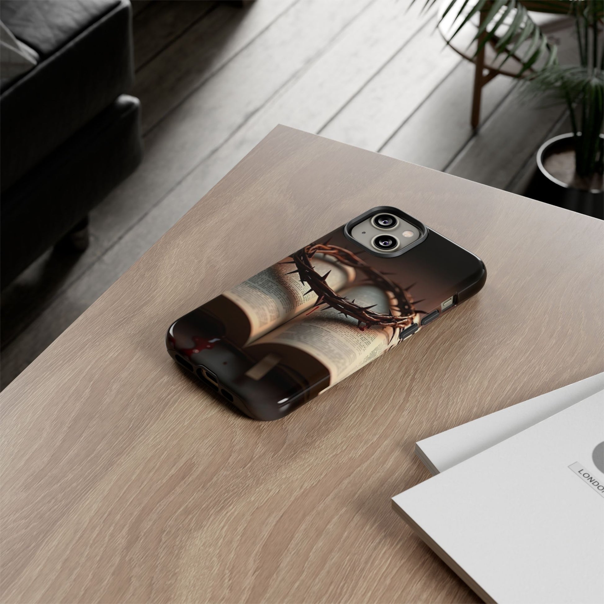 Crown of Thorns and Bible Christian Tough Cases for iPhones, Samsung, and Pixel