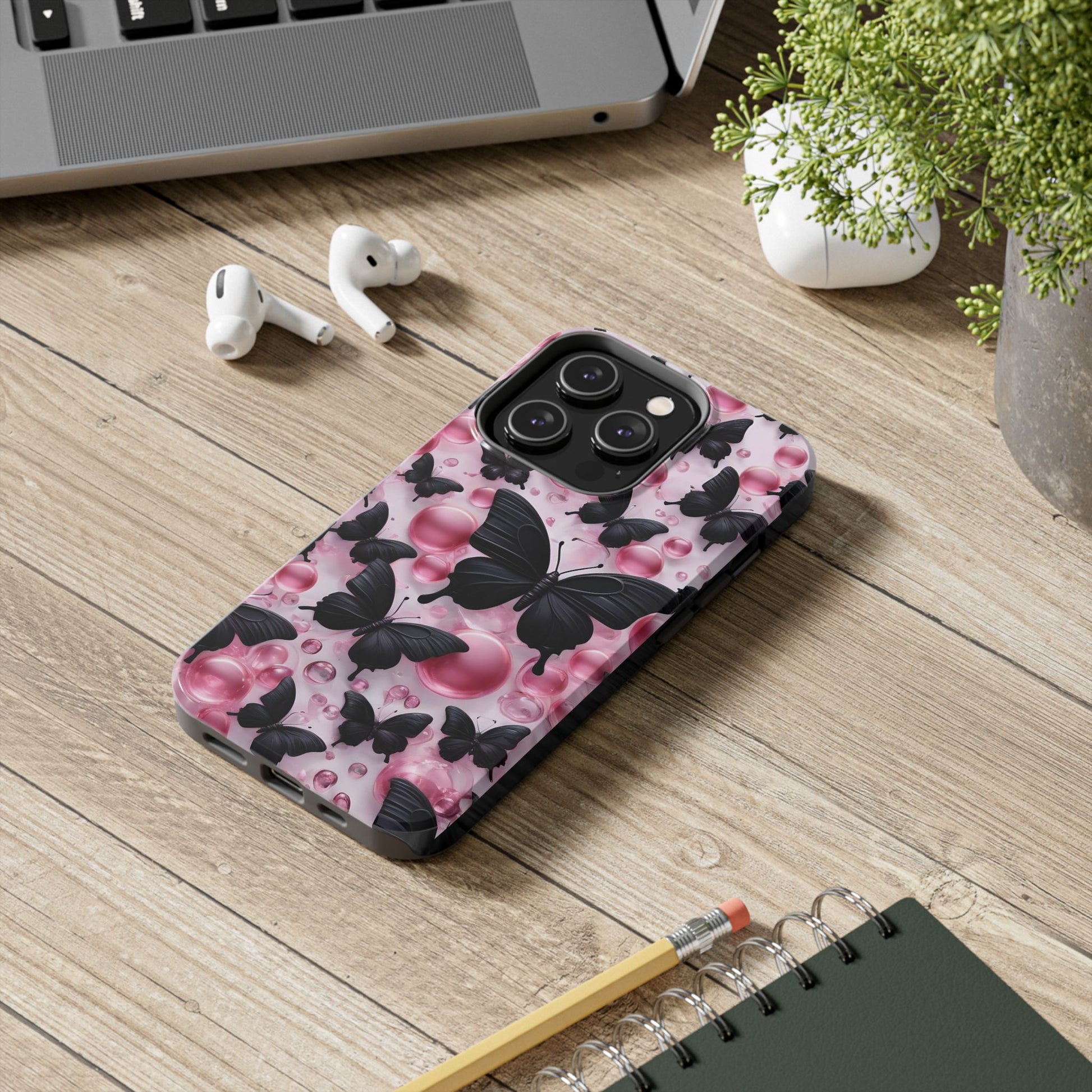 Pearls and Butterflies Theme Phone Cases for iPhones & Samsung Phones
