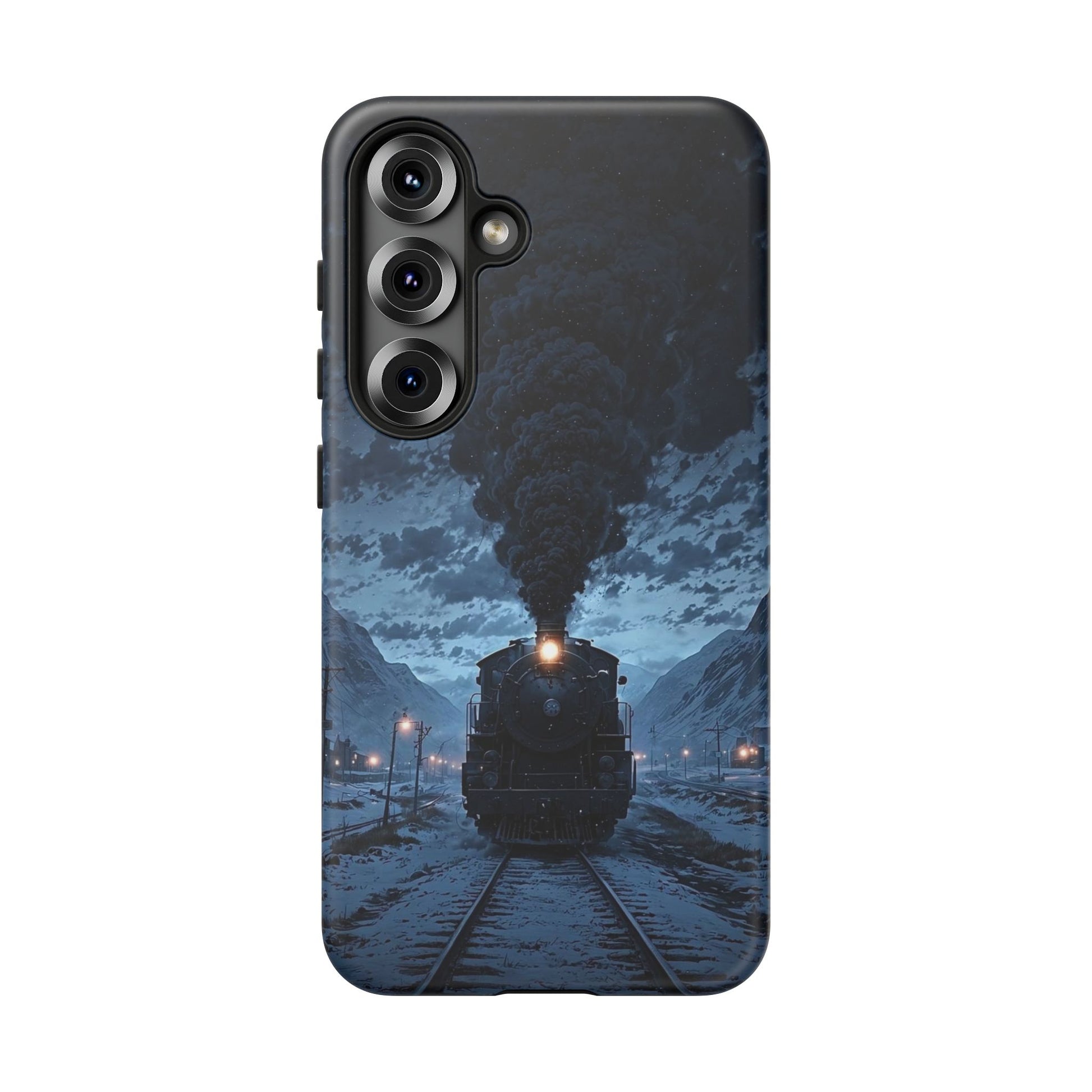 Steam Engine Train Themed Tough Cases for iPhones, Samsung, and Pixel