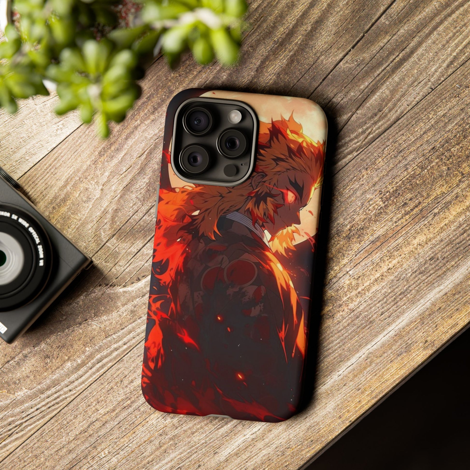 Demon Sl;ayer Rengoku Anime Phone Case, Tough Cases for iPhones, Samsung, and Pixel