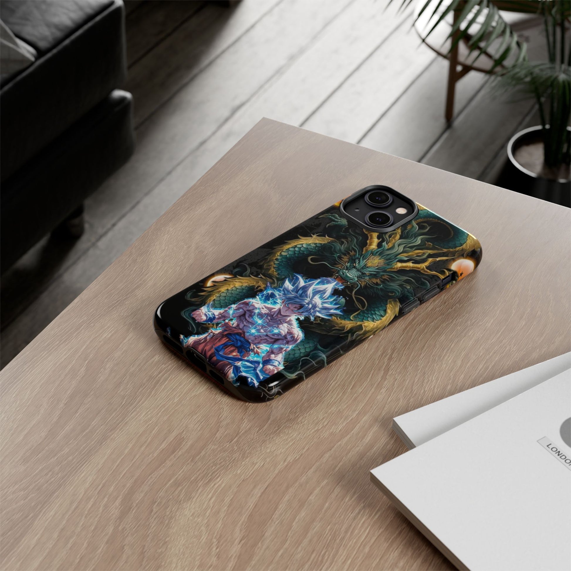 Anime Goku x Shenron Dragonball Z Tough Cases for iPhones, Samsung, and Pixel