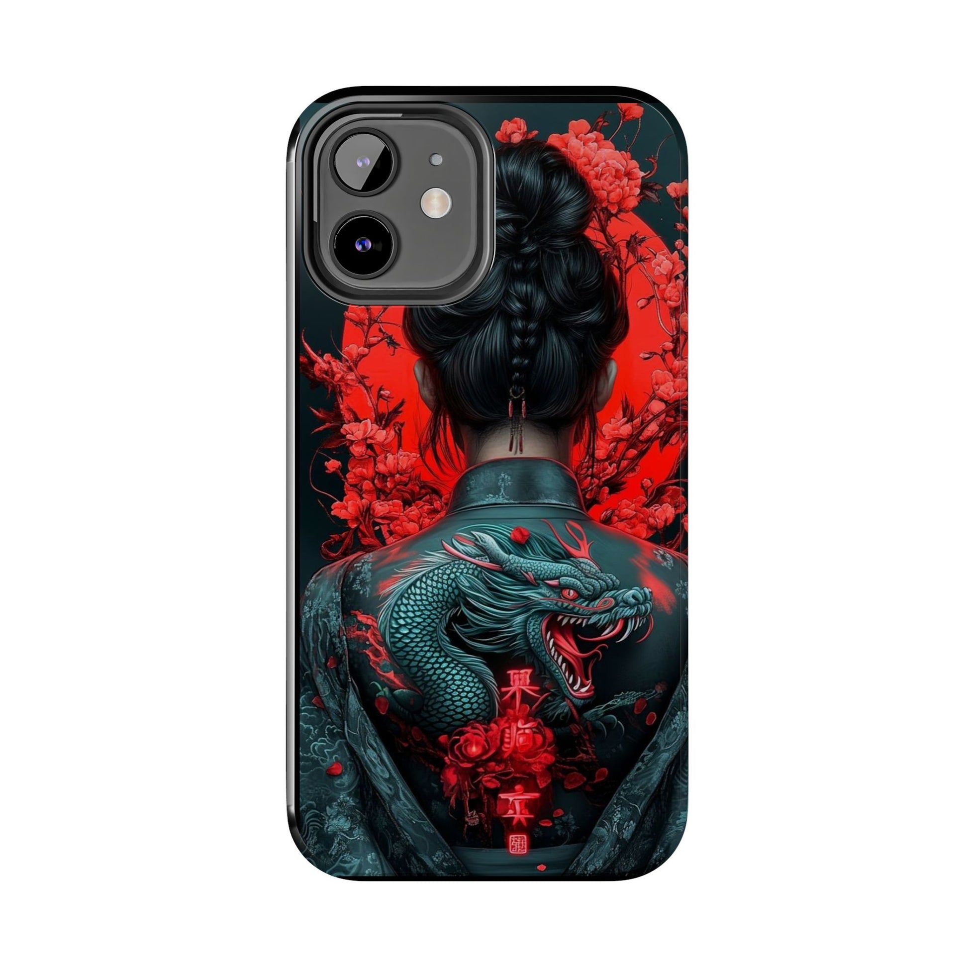 Dragon Geisha Japanese Design Phone Cases for iPhone & Samsung Galaxy Phones