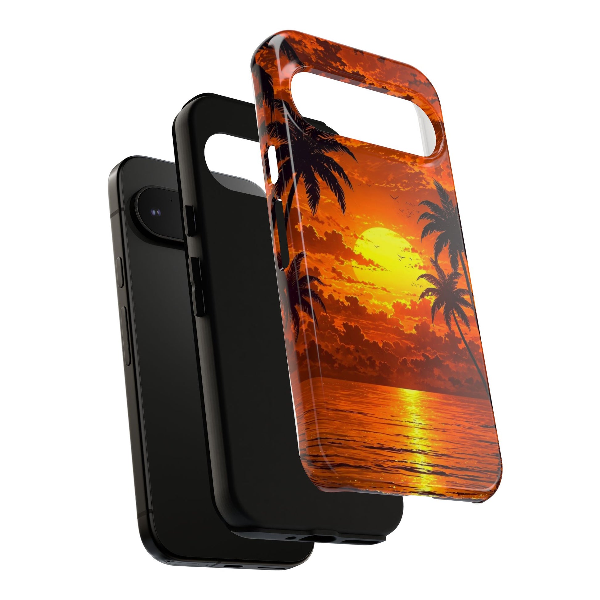Beautiful Beach Sunset Tough Cases for iPhones, Samsung, and Pixel