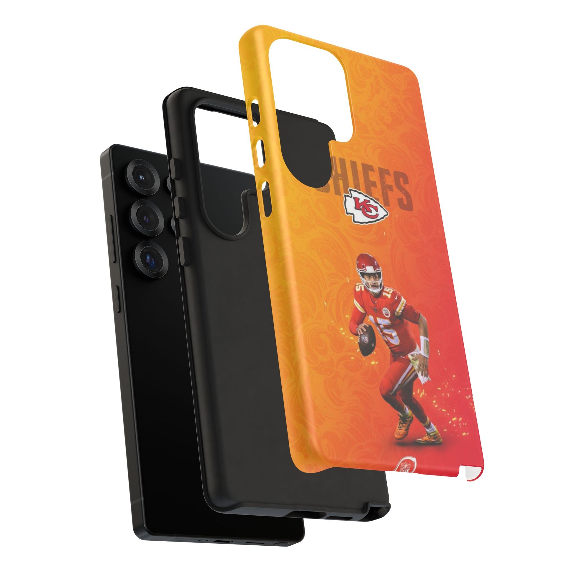 Kansas City Chiefs Patrick Mahomes Football Tough Cases for iPhones, Samsung, and Pixel