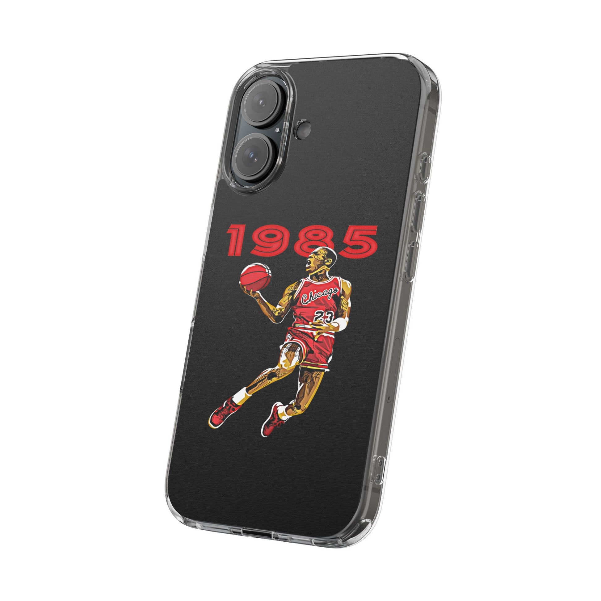 1985 Jordan Slam Dunk themed Basketball Inspired design Clear Phone Cases