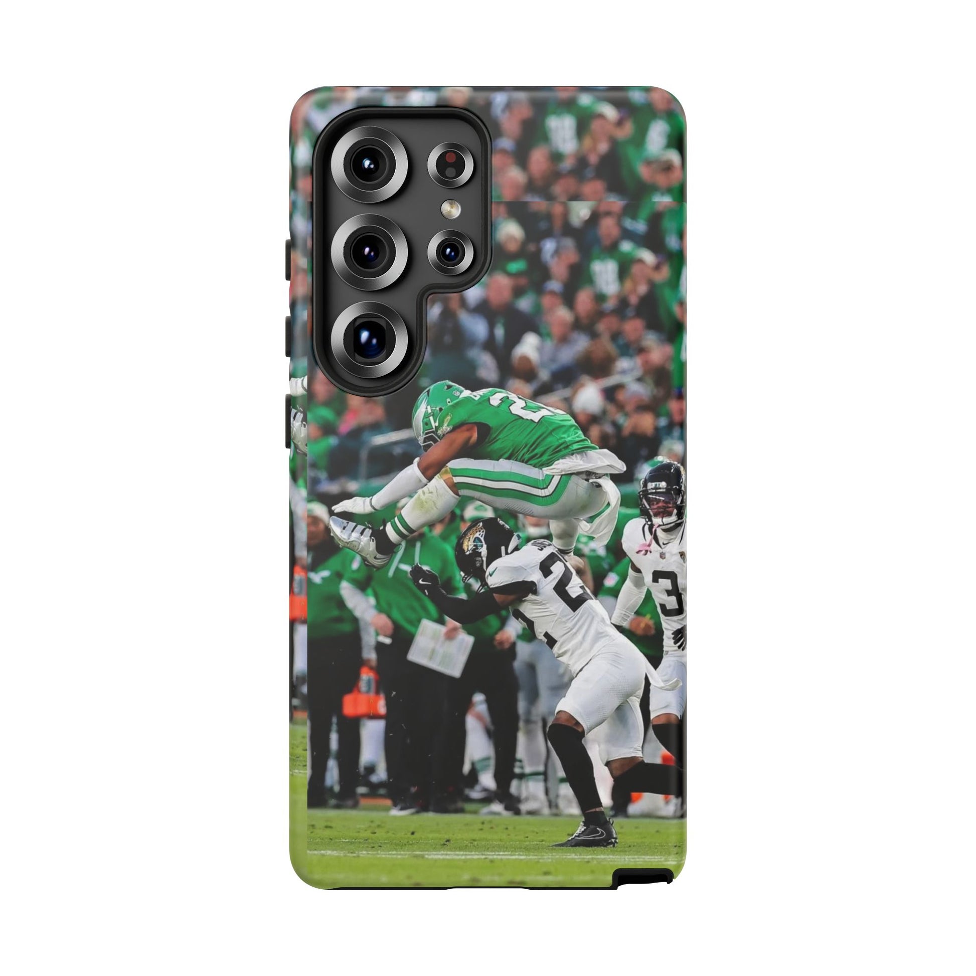 Saquon Barkley The Huddle Eagles Football Tough Cases for iPhones, Samsung, and Pixel