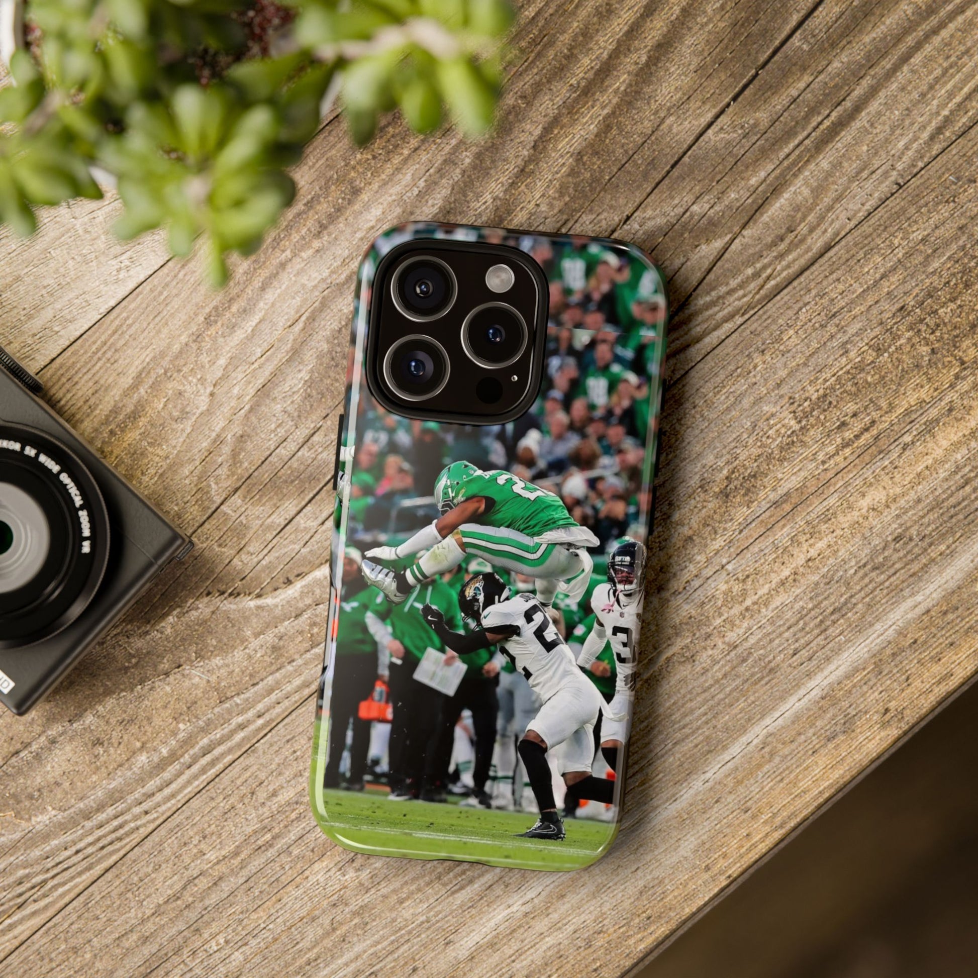 Saquon Barkley The Huddle Eagles Football Tough Cases for iPhones, Samsung, and Pixel