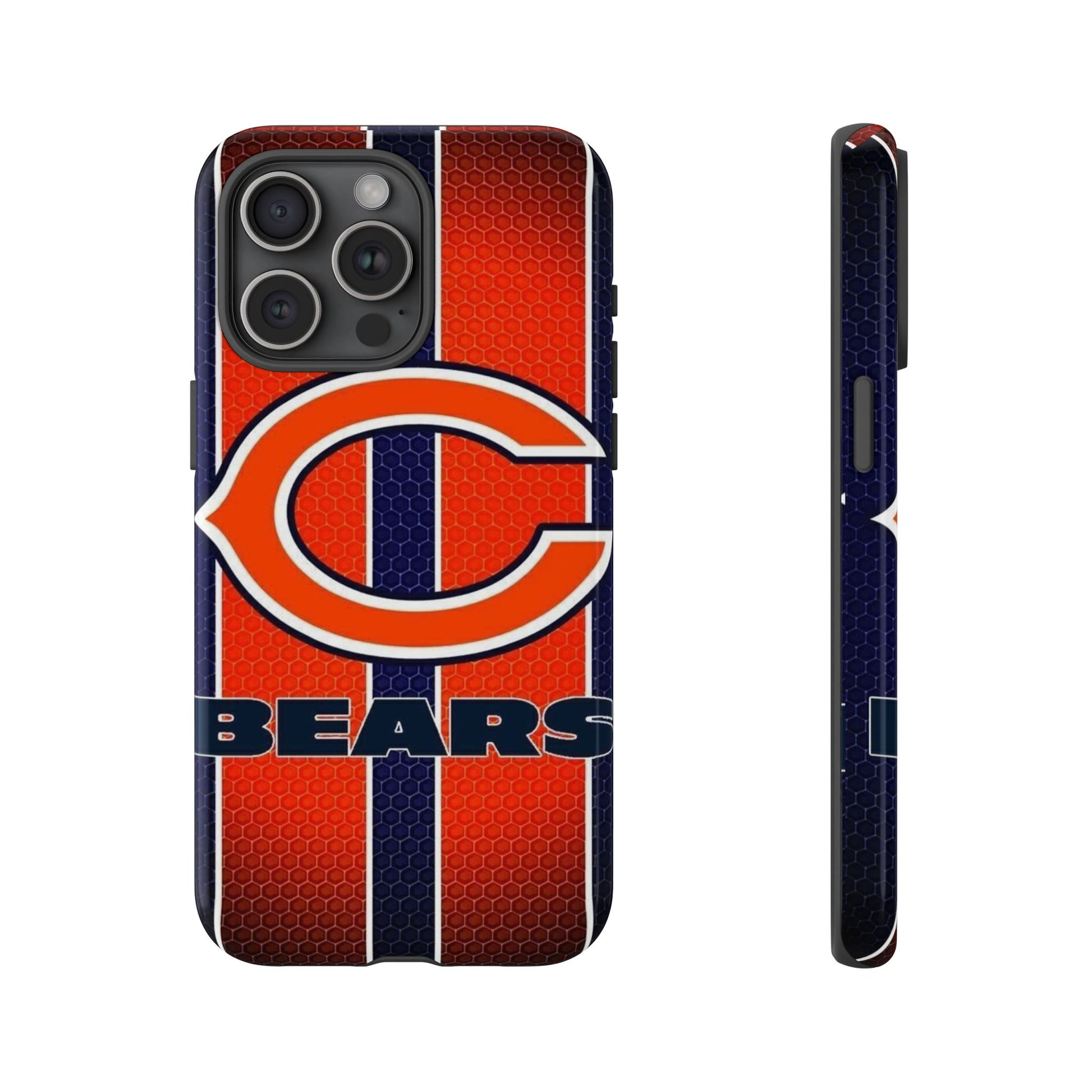 Chicago Bears Stripes Football Phone Case, Tough Cases for iPhones, Samsung, and Pixel