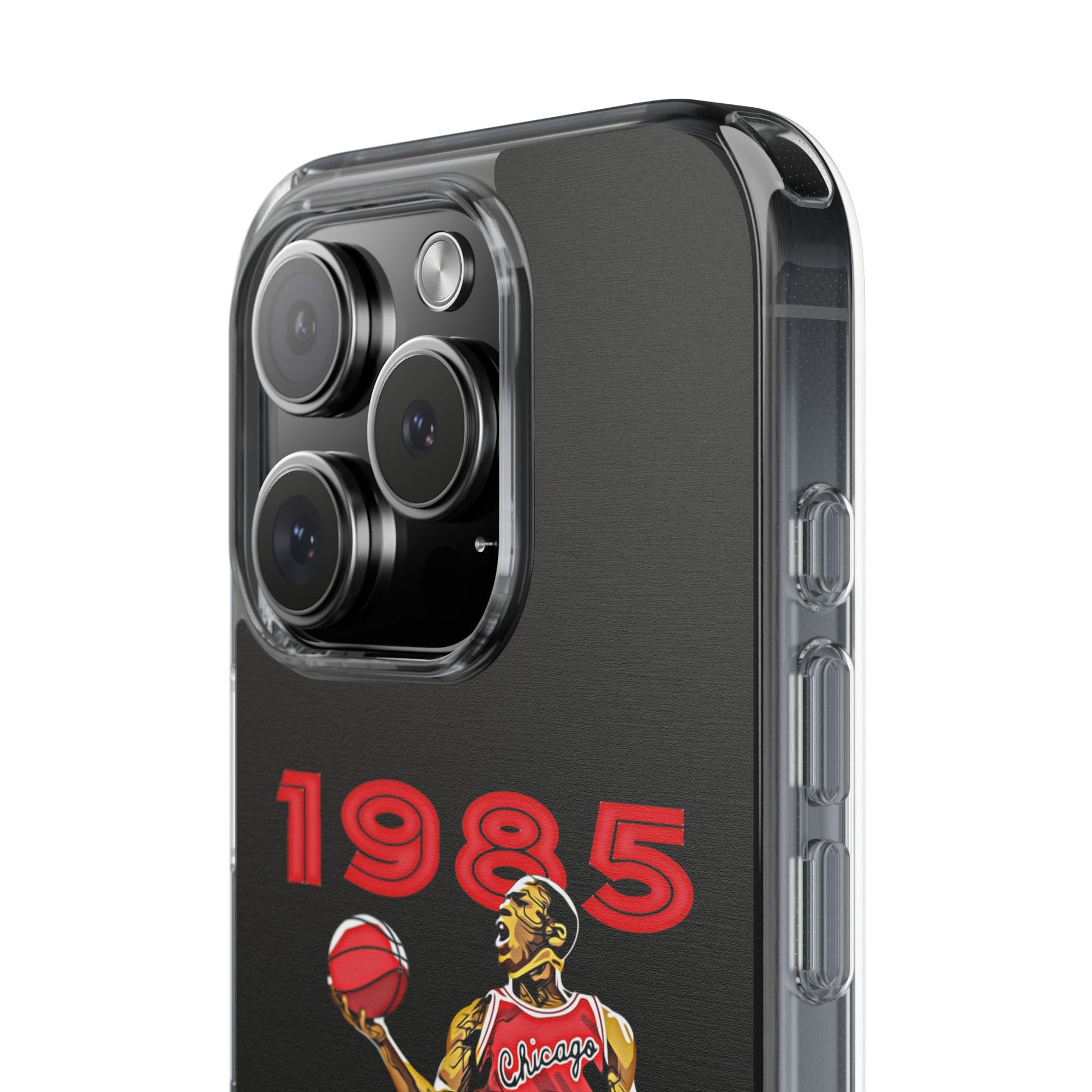 1985 Jordan Slam Dunk themed Basketball Inspired design Clear Phone Cases