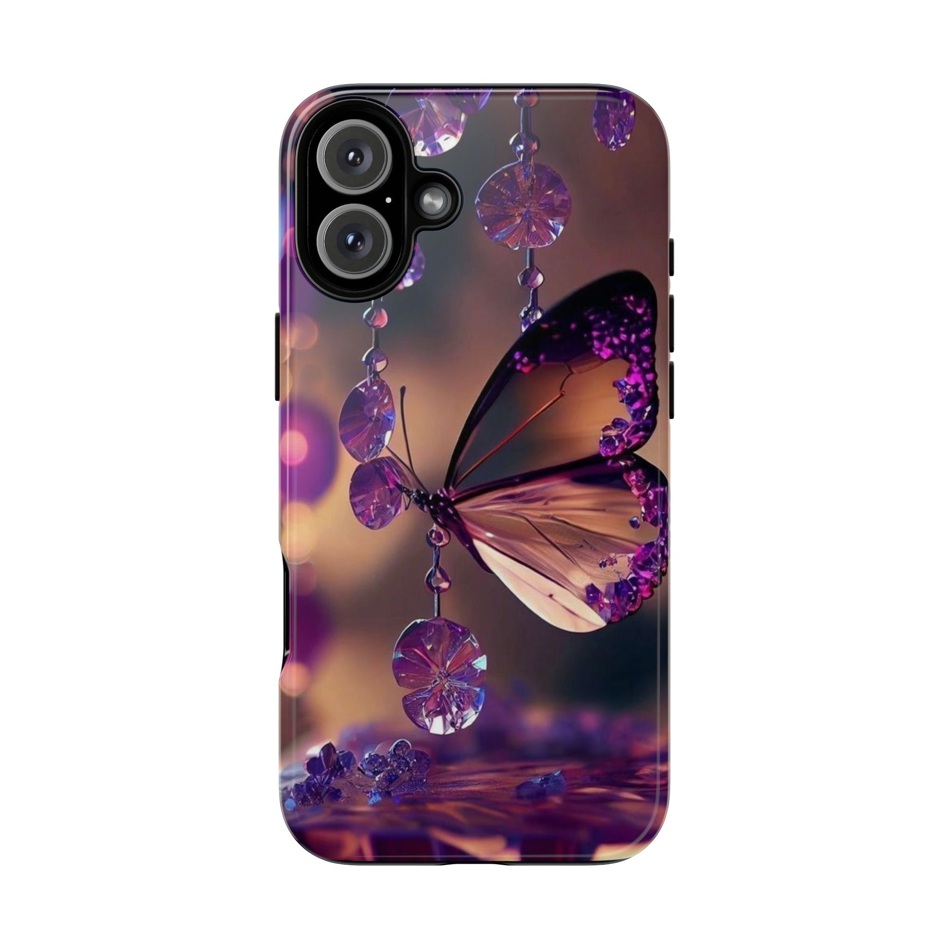 Purple Butterfly Tough Cases for iPhones, Samsung, and Pixel