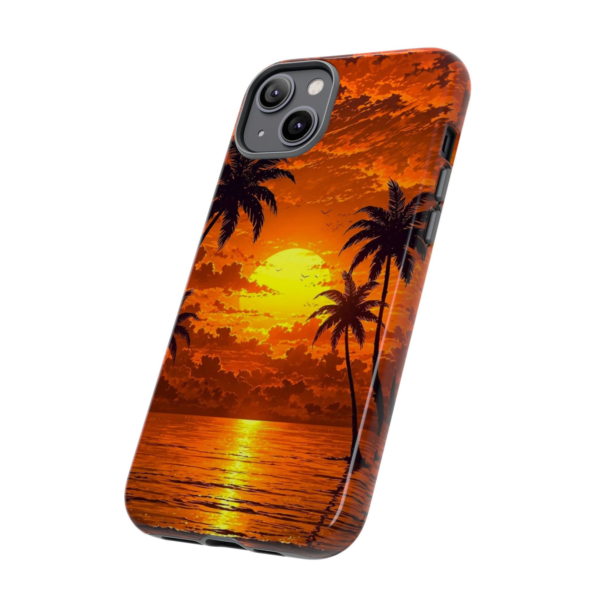 Beautiful Beach Sunset Tough Cases for iPhones, Samsung, and Pixel