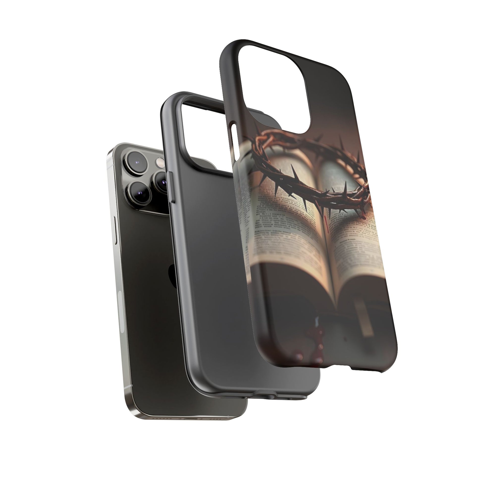 Crown of Thorns and Bible Christian Tough Cases for iPhones, Samsung, and Pixel