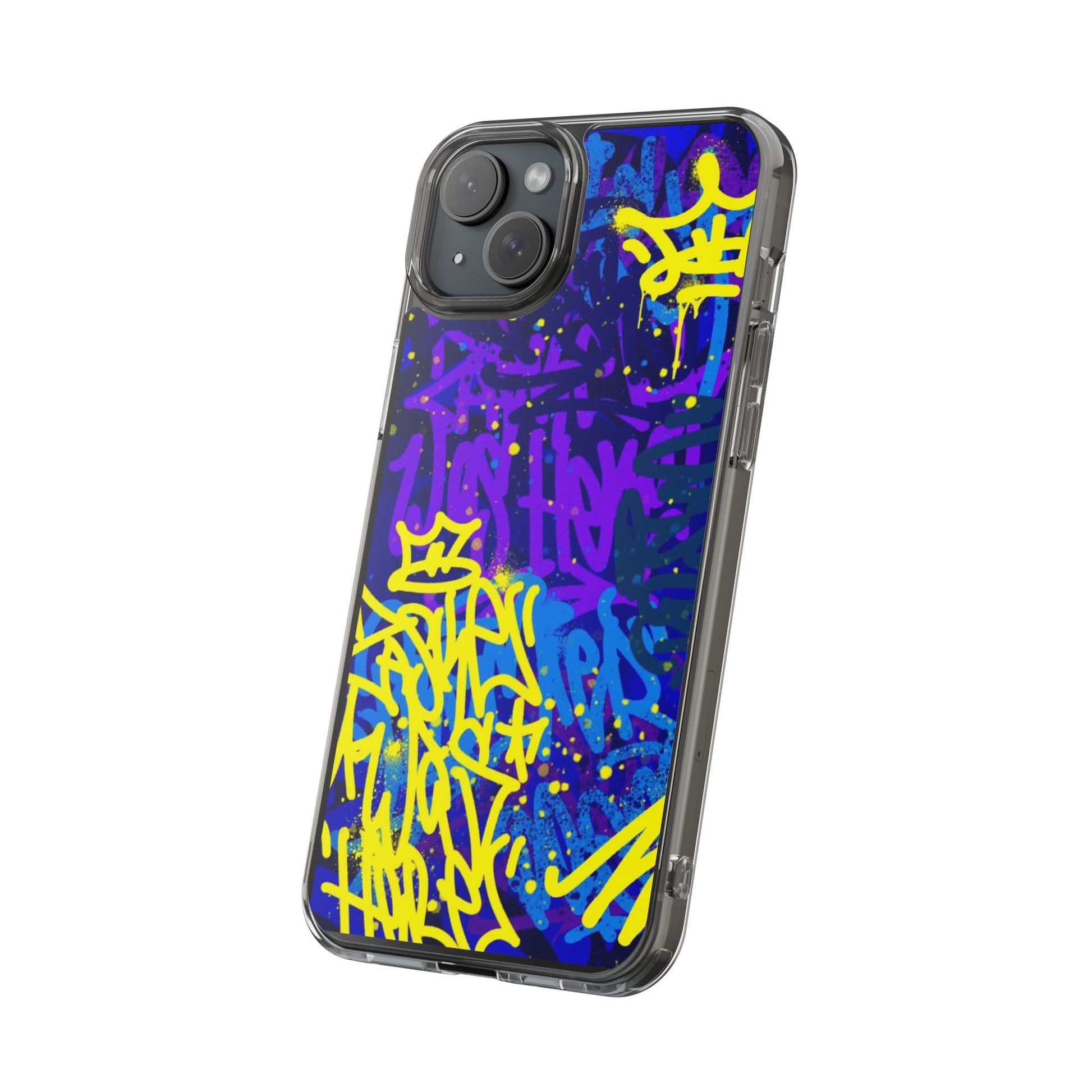 Phone Case, Graffiti Hip Hop Design for Select Iphones and Samsung, Clear Cover,