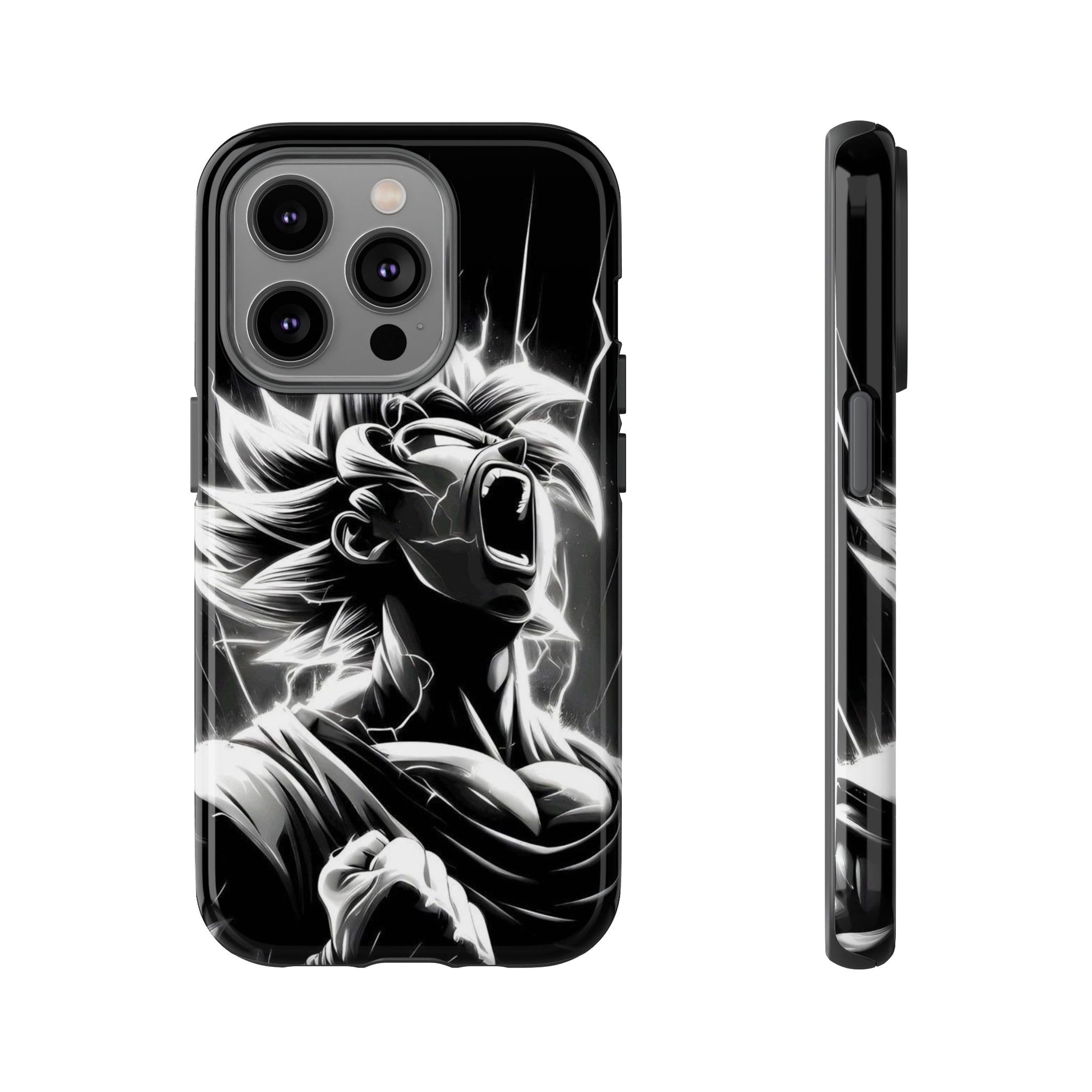 Anime Saiyan Rage Dragon ball Z Tough Cases for iPhones, Samsung, and Pixel
