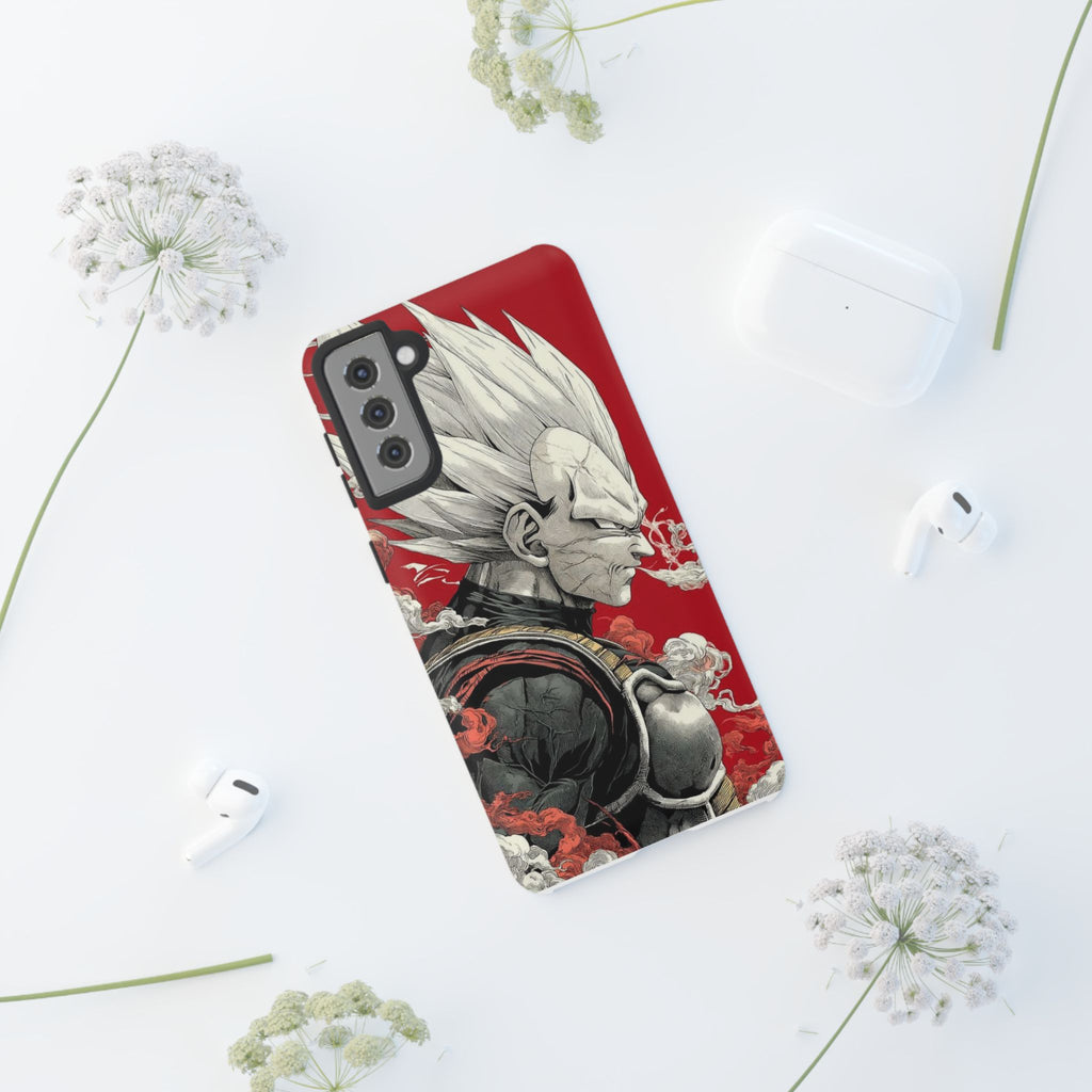 Dragon Ball Z Vegeta Anime Tough Cases for iPhones, Samsung, and Pixel