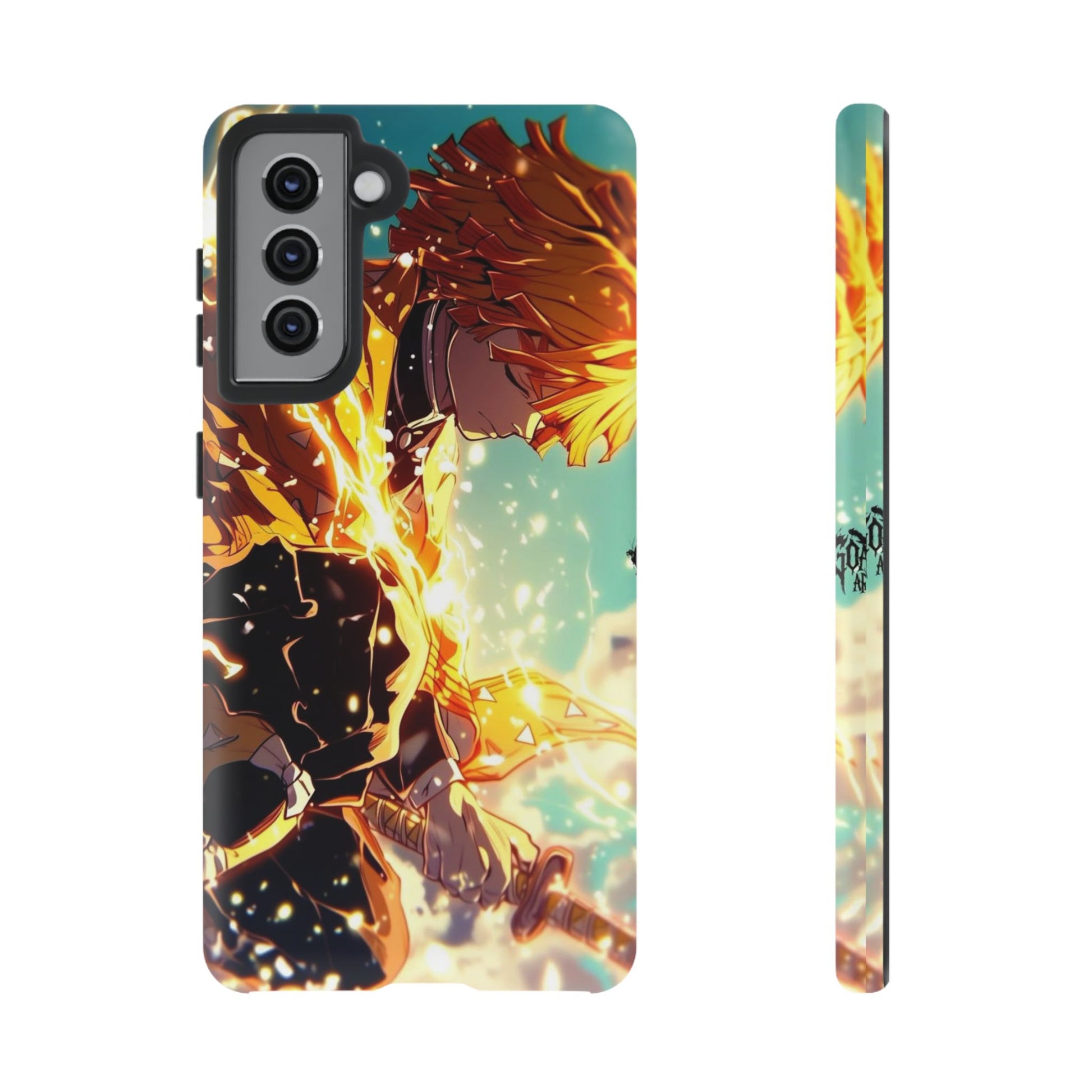 Demon Slayer Zenitsu Anime Theme Phone Case, Tough Cases for iPhones, Samsung, and Pixel