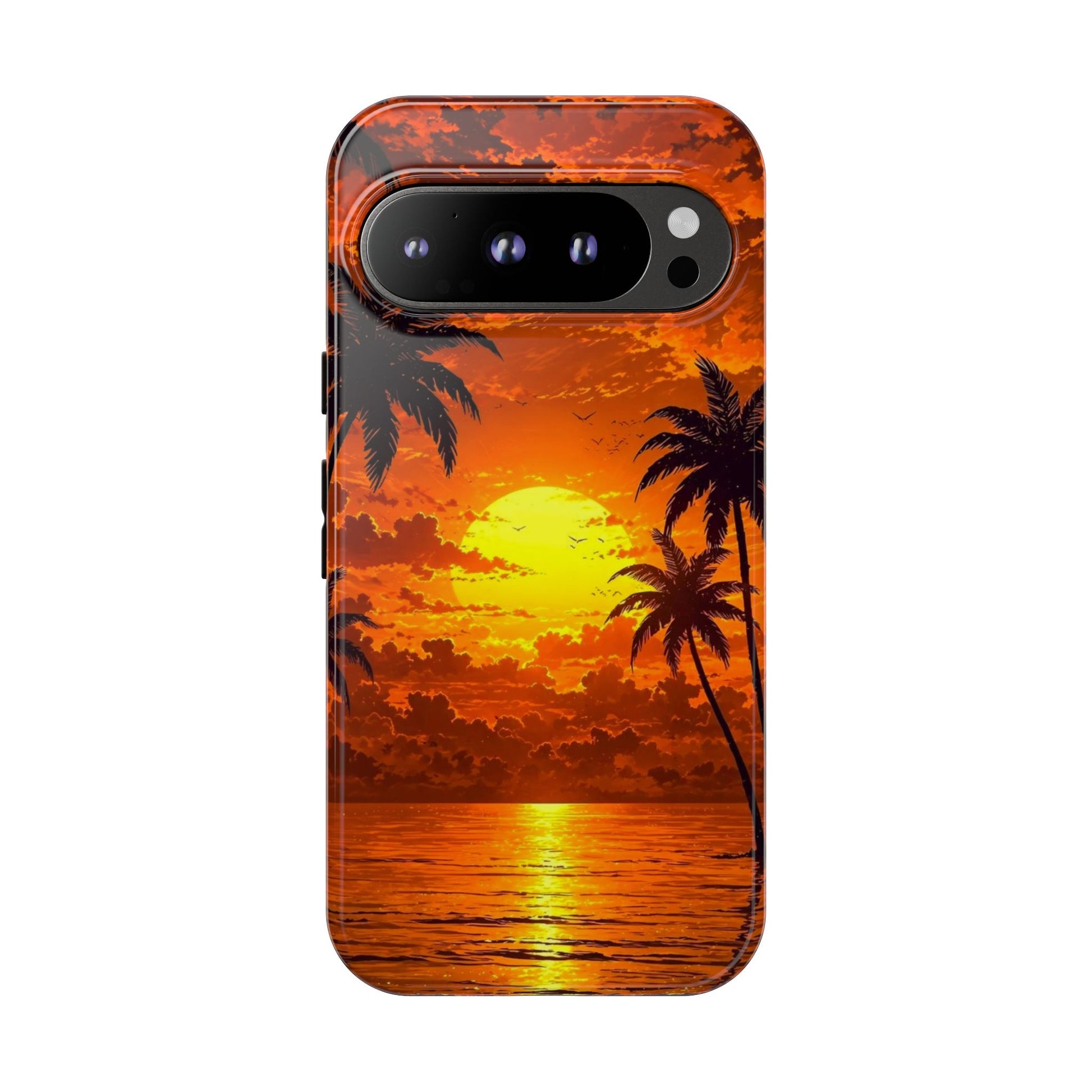 Beautiful Beach Sunset Tough Cases for iPhones, Samsung, and Pixel