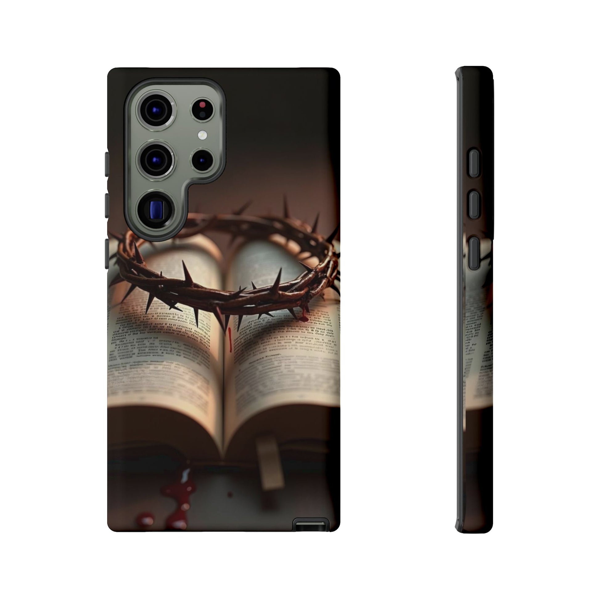 Crown of Thorns and Bible Christian Tough Cases for iPhones, Samsung, and Pixel