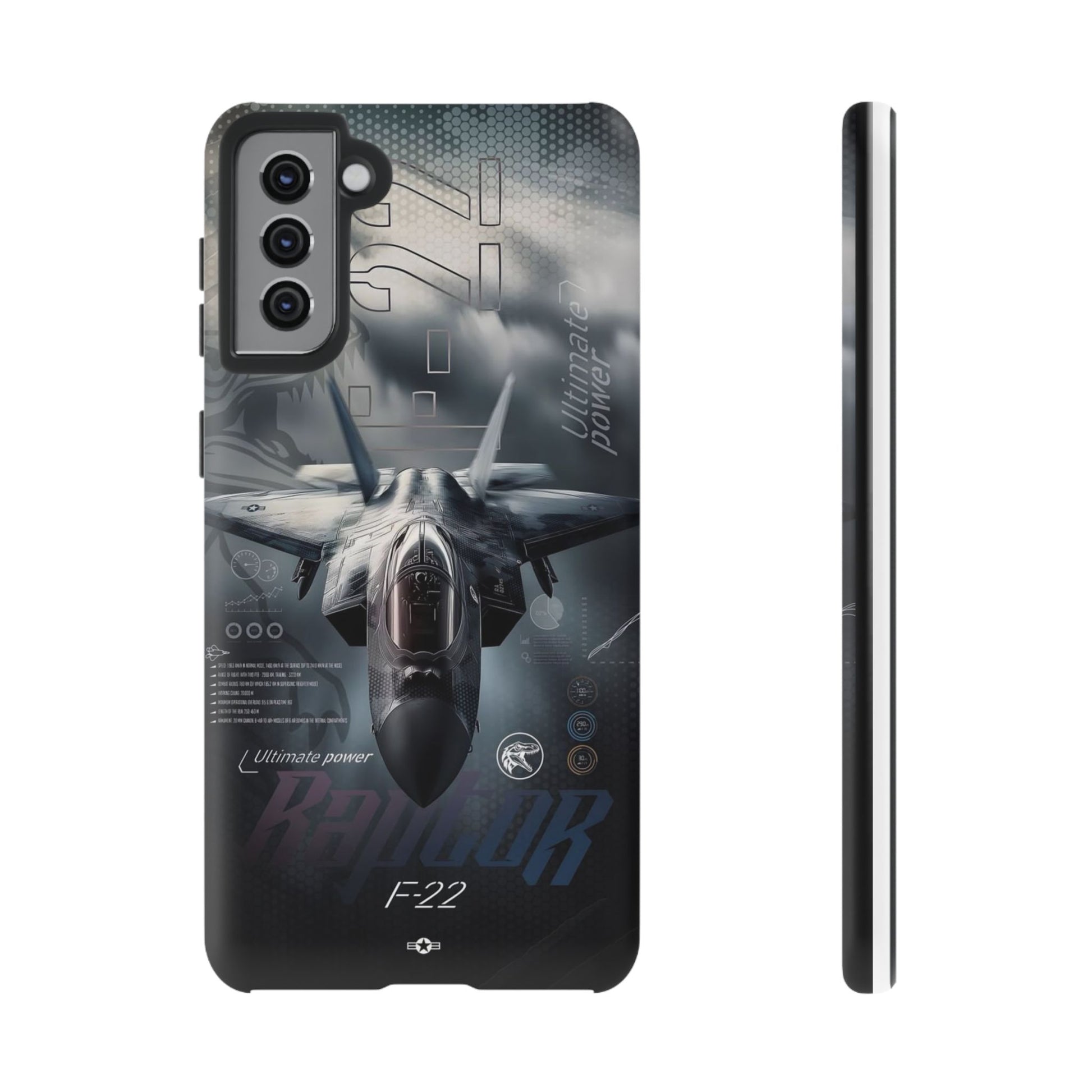 F-22 Raptor Fighter Jet Tough Cases for iPhones, Samsung, and Pixel