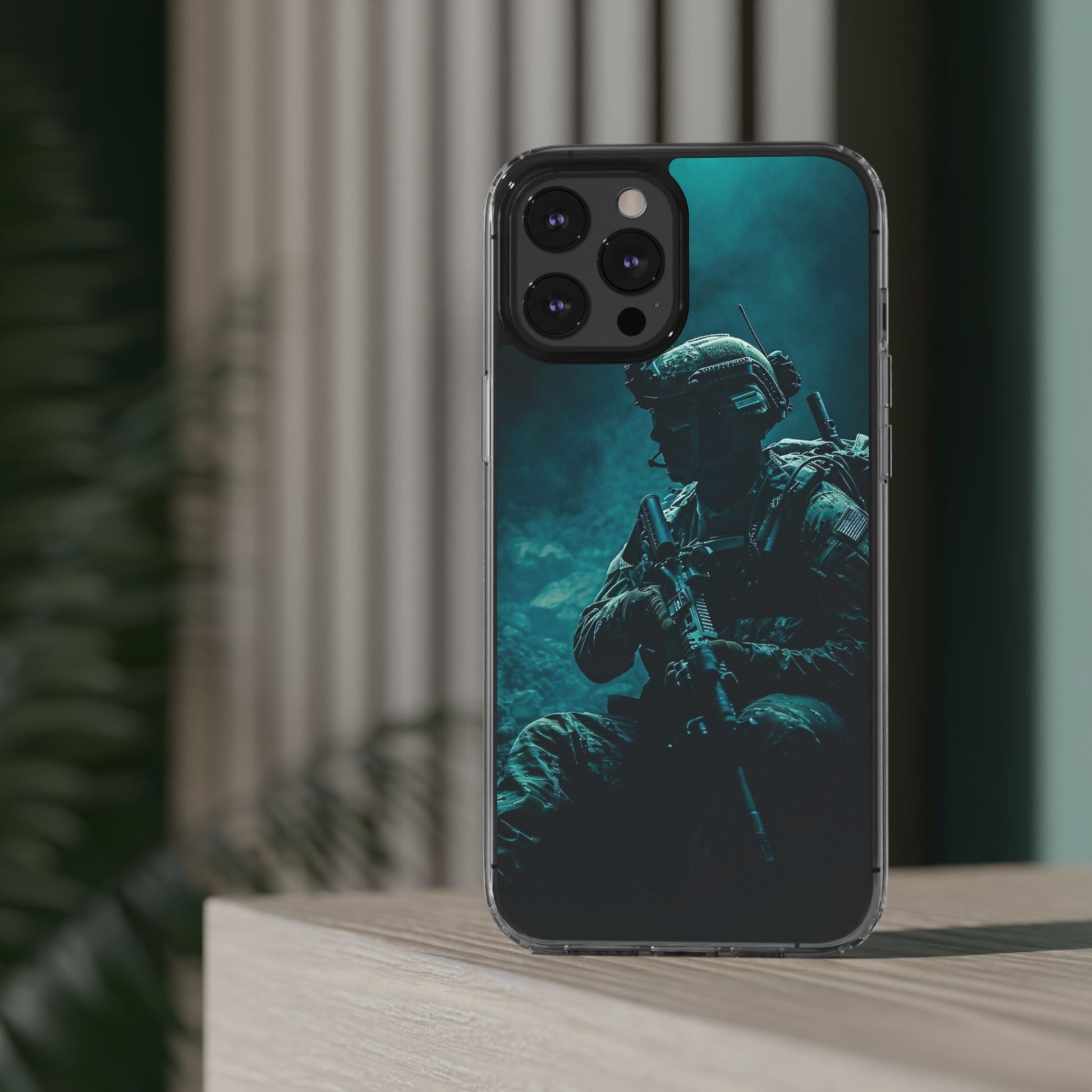 USA Military Inspired design Clear Phone Cases for Iphone and Samsung phones