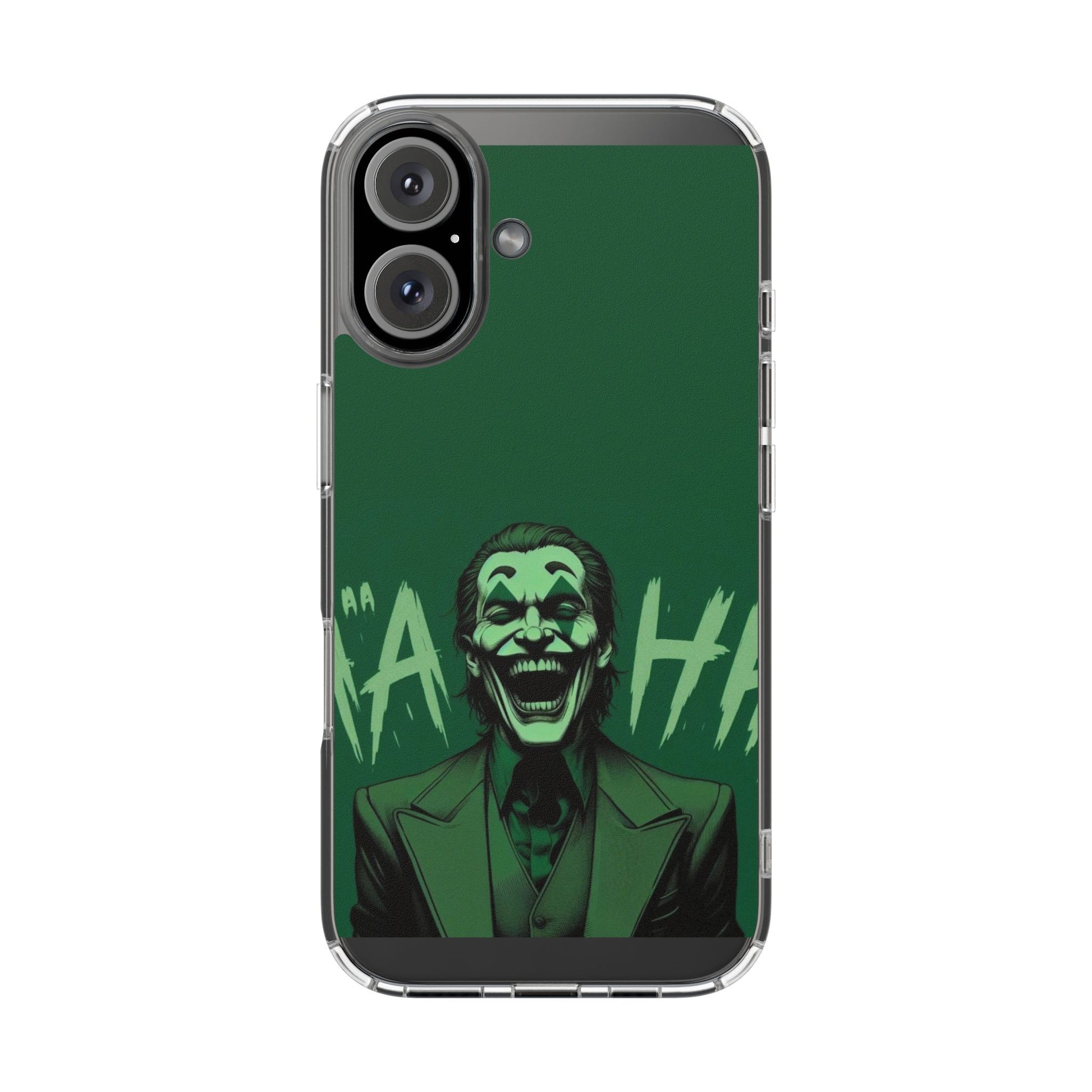Phone Case, Comic book Inspired Design Joker Hahaha, Clear Phone Cover, Funny