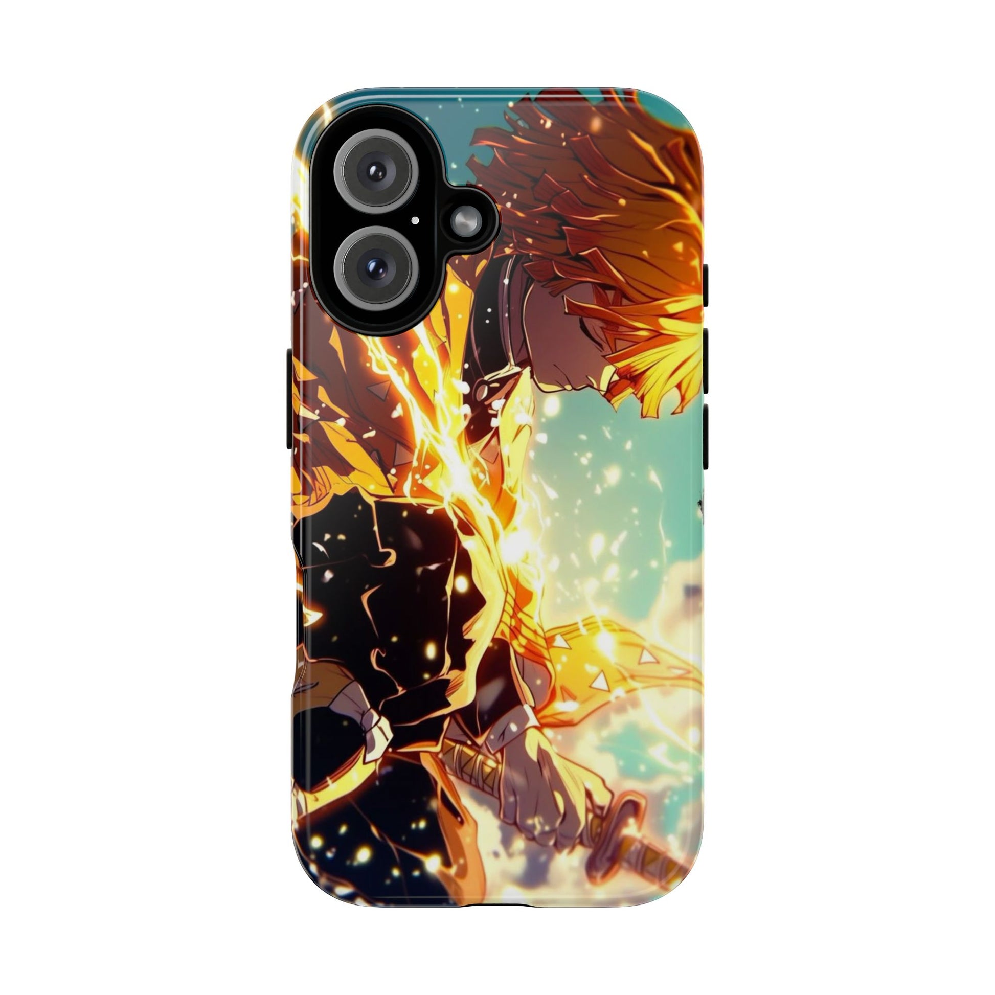 Demon Slayer Zenitsu Anime Theme Phone Case, Tough Cases for iPhones, Samsung, and Pixel