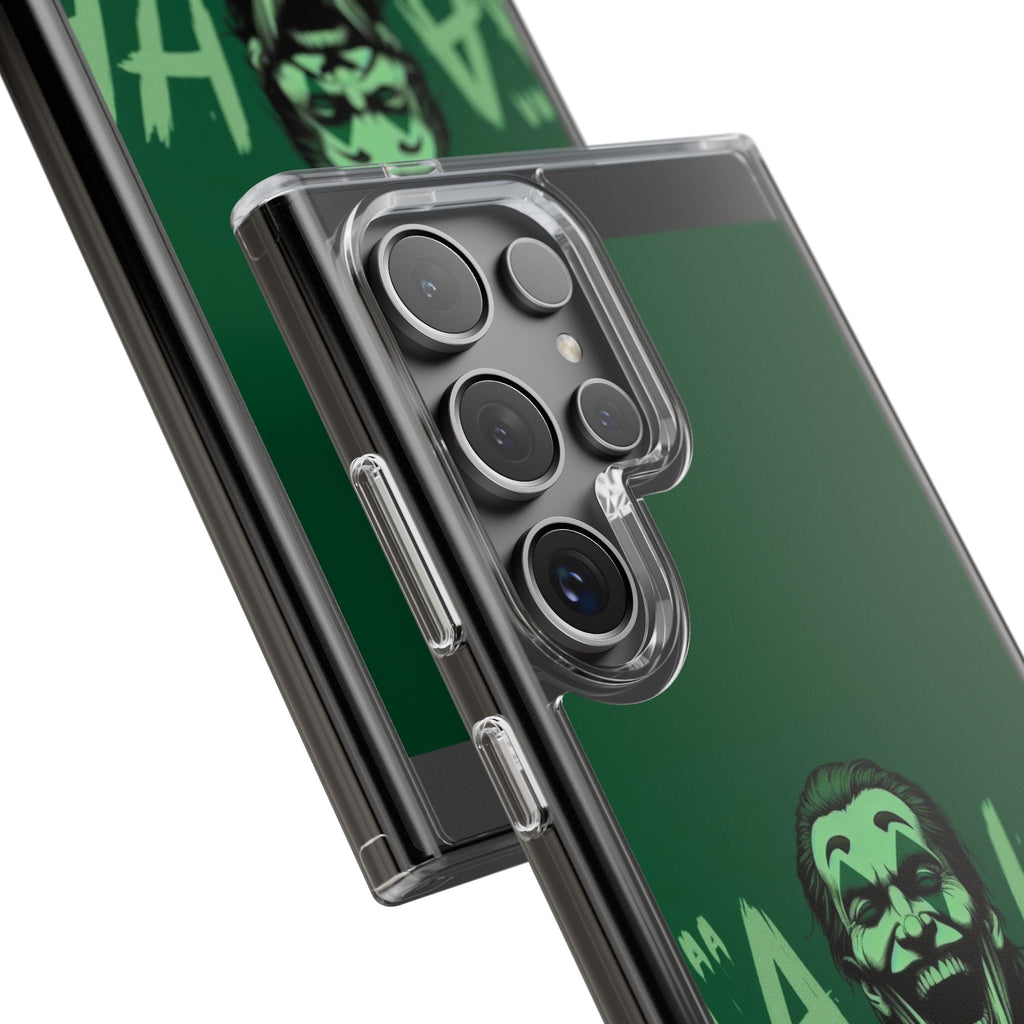 Phone Case, Comic book Inspired Design Joker Hahaha, Clear Phone Cover, Funny