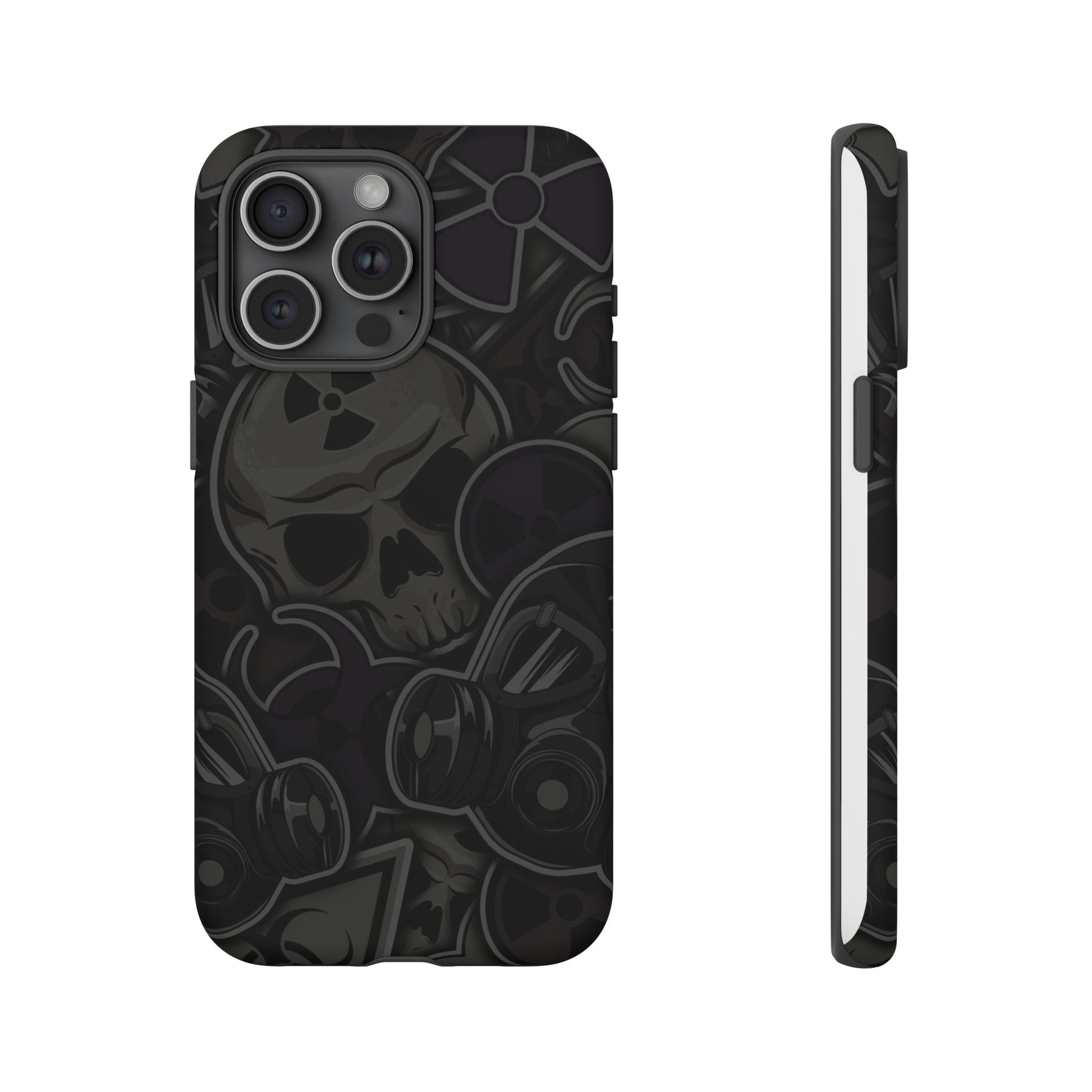Tough Cases Phone Case, Edgy Skull Design Phone Cover, Gothic Cell Phone Shell