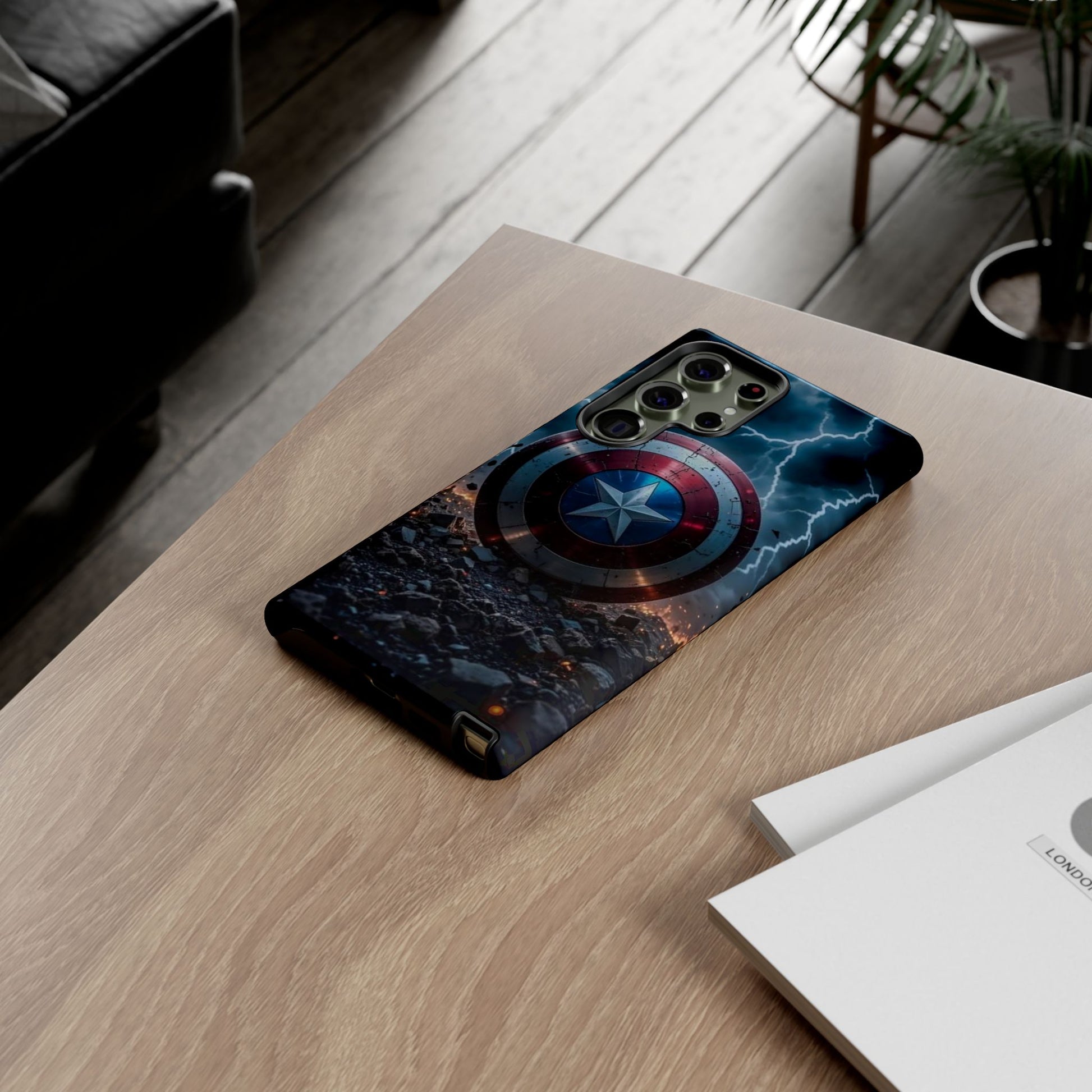 Captain America Shield Tough Cases for iPhones, Samsung, and Pixel