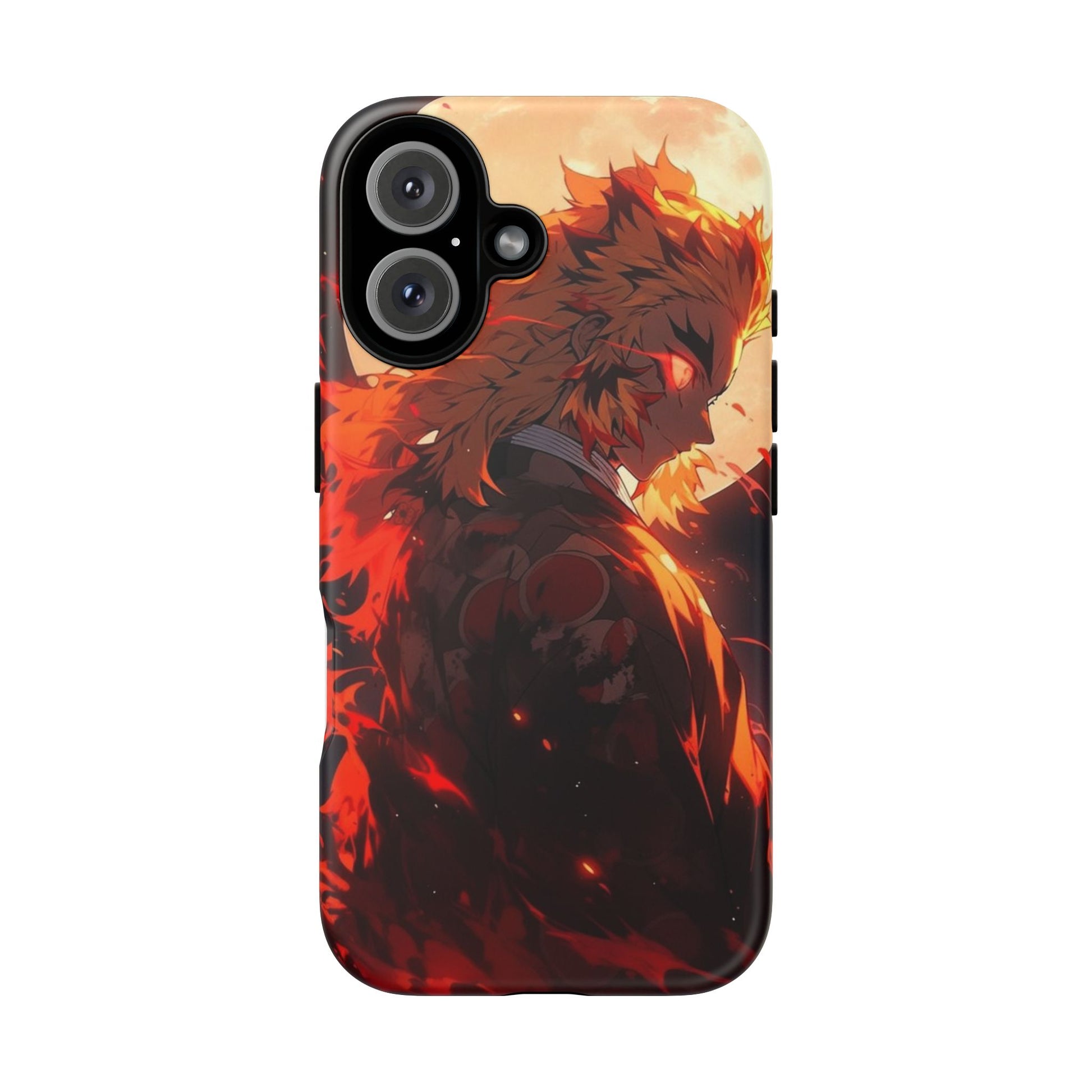 Demon Sl;ayer Rengoku Anime Phone Case, Tough Cases for iPhones, Samsung, and Pixel