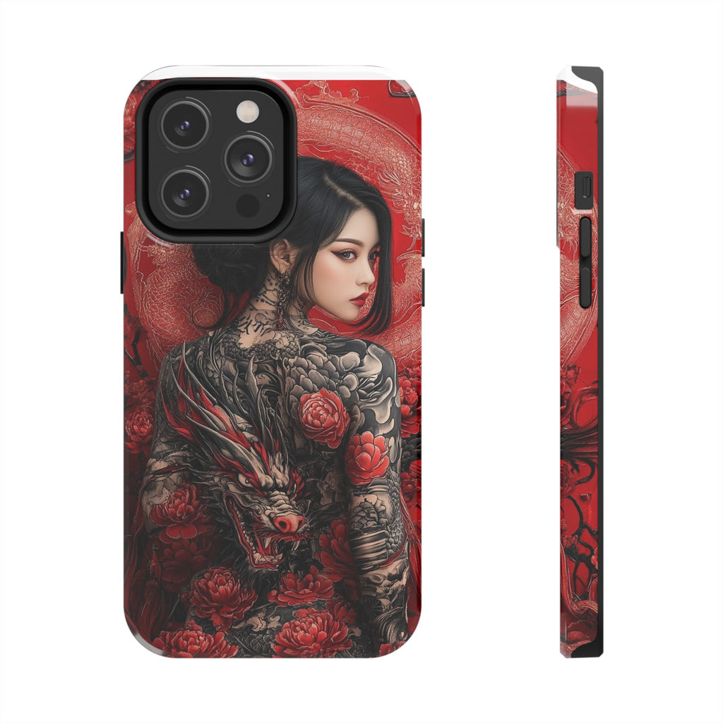 Japanese Geisha Tattooed Girl Phone Cases for Iphones & Samsung Durable