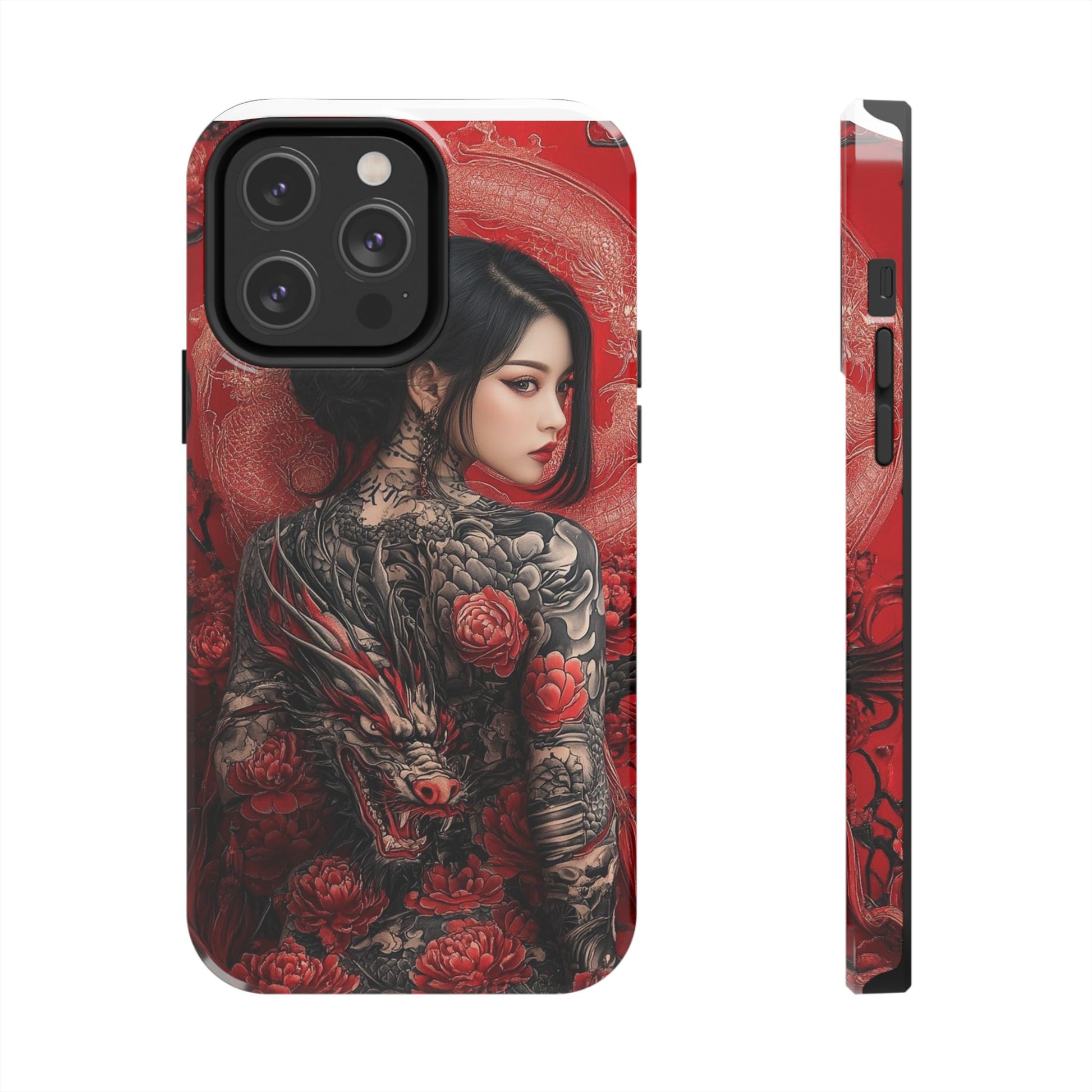 Japanese Geisha Tattooed Girl Phone Cases for Iphones & Samsung Durable