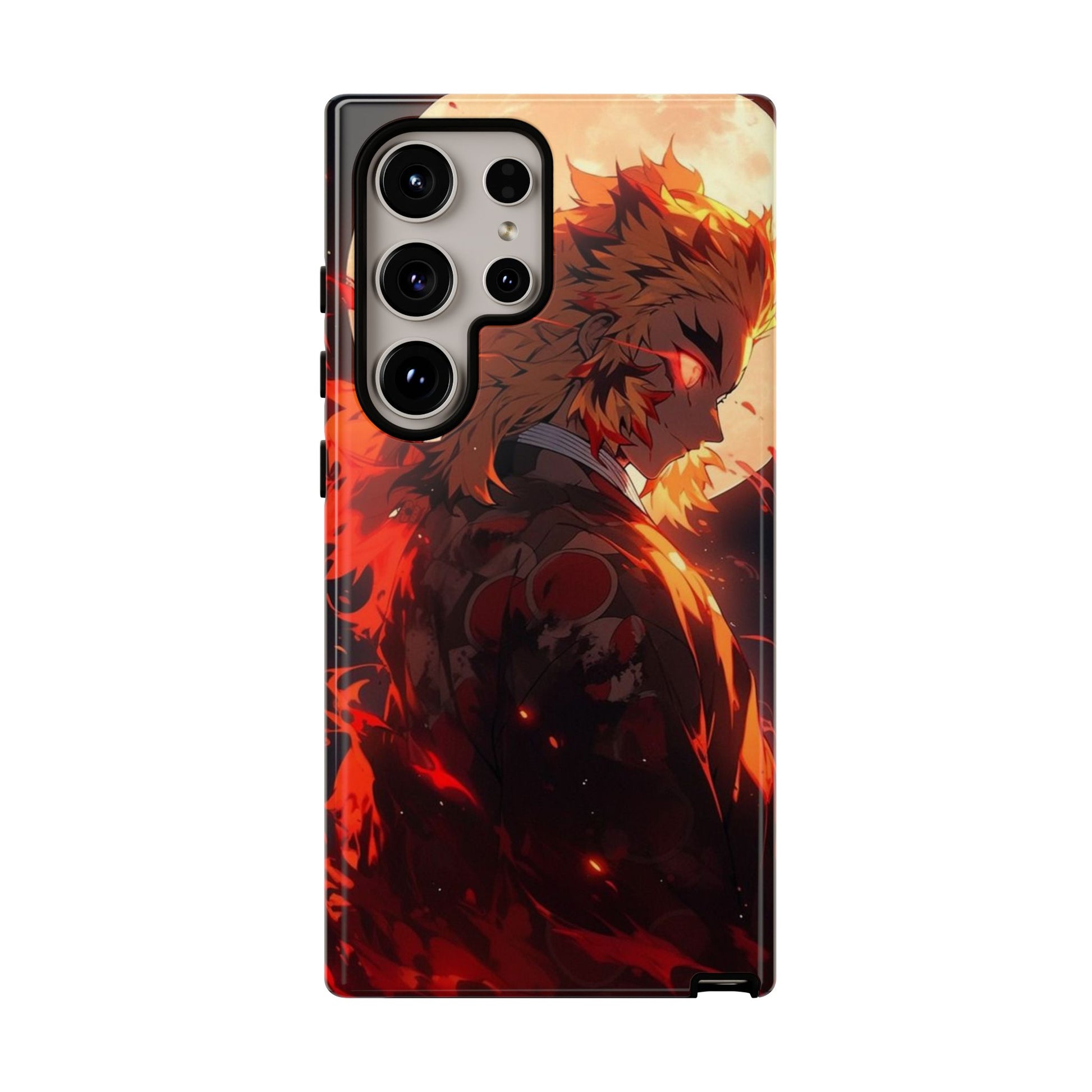 Demon Sl;ayer Rengoku Anime Phone Case, Tough Cases for iPhones, Samsung, and Pixel
