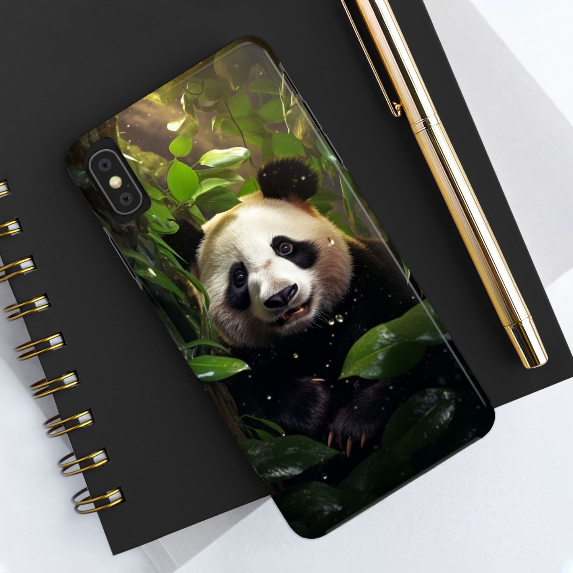 Smiling Panda Theme Phone Cases for iPhones & Samsung Phones