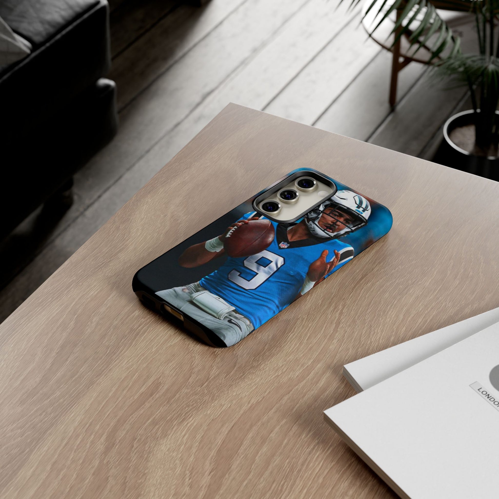 Carolina Panthers Bryce Young Football Tough Cases for iPhones, Samsung, and Pixel