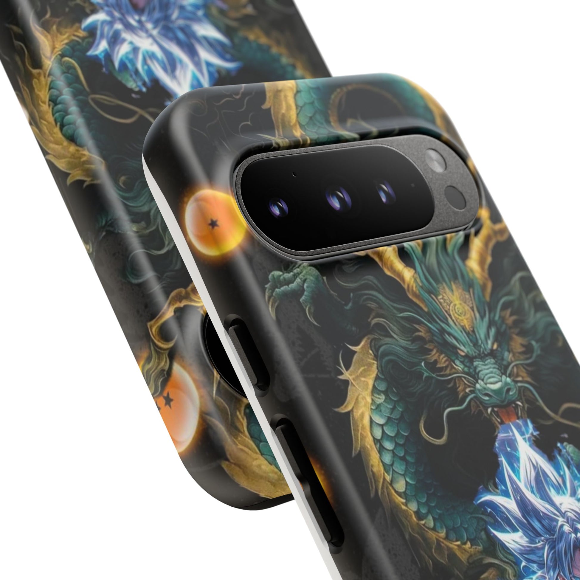 Anime Goku x Shenron Dragonball Z Tough Cases for iPhones, Samsung, and Pixel