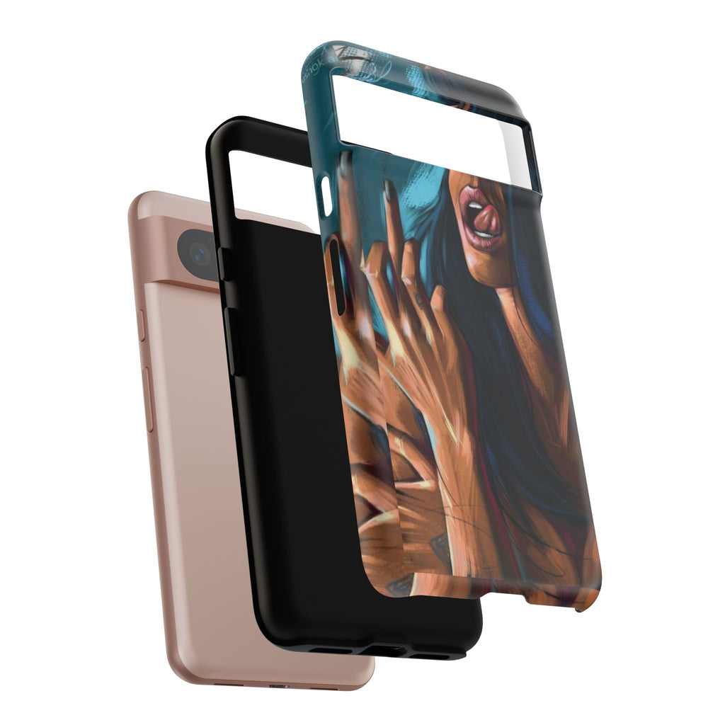 Tough Girl Theme Urban Design Cases for iPhones, Samsung, and Pixel