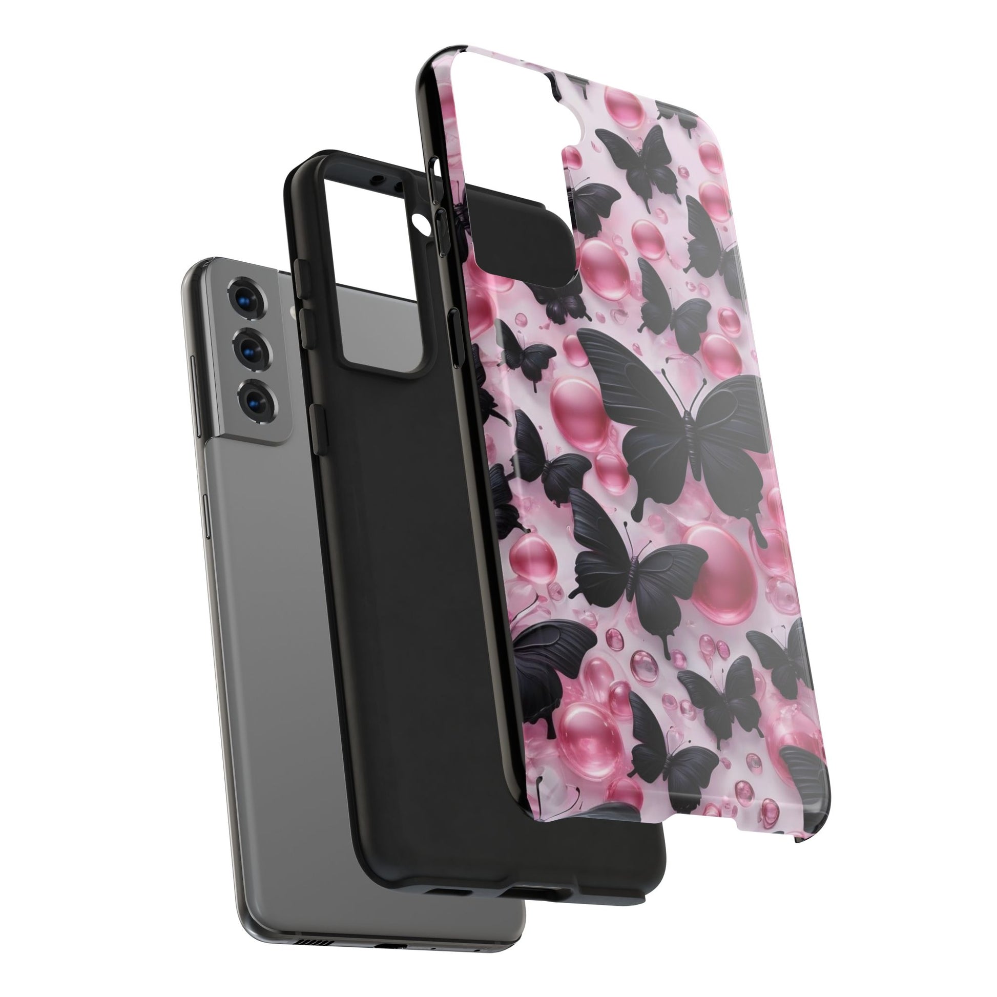 Pearls and Butterflies Theme Phone Cases for iPhones & Samsung Phones