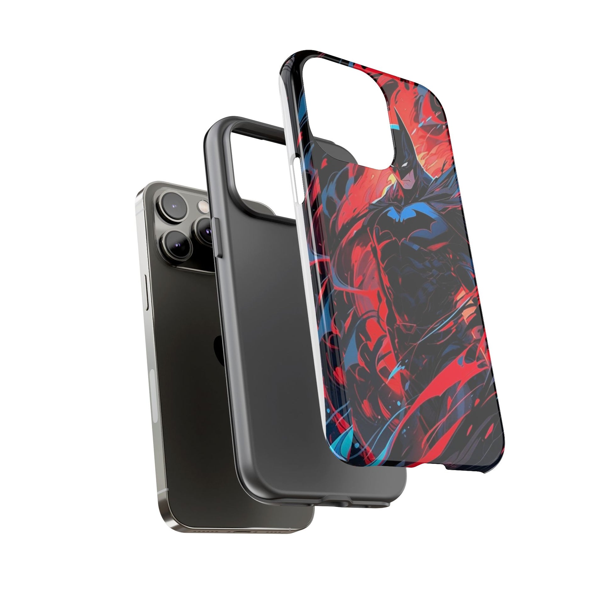 The Dark Knight Batman Art Tough Cases for iPhones, Samsung, and Pixel
